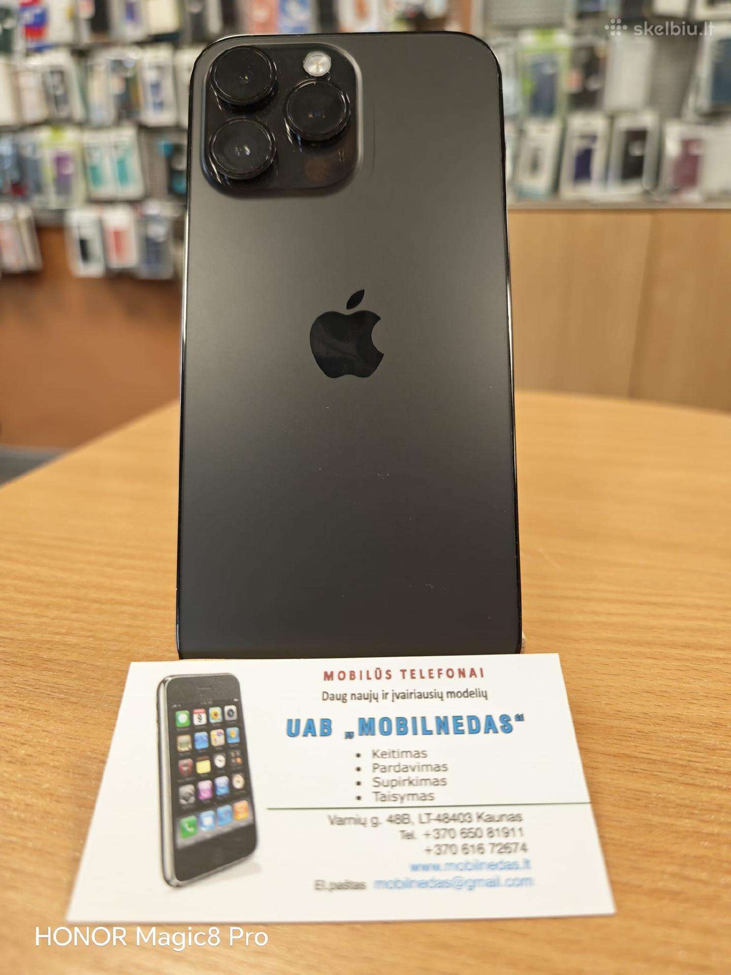 iPhone 14 Pro Max 1tb Black Kaina 500eur