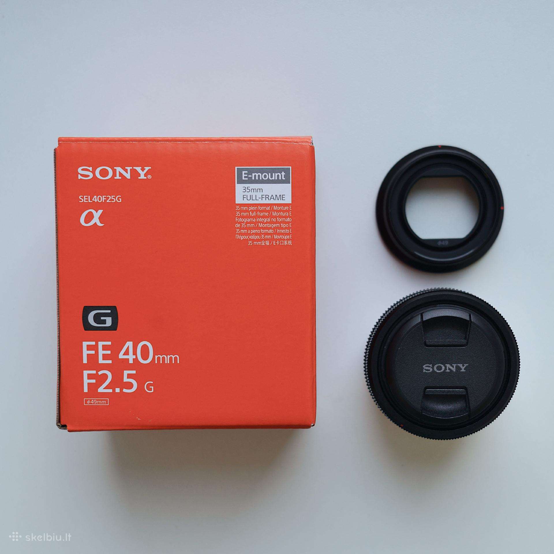 Sony Fe 40mm F2.5 G - kaip naujas su garantija