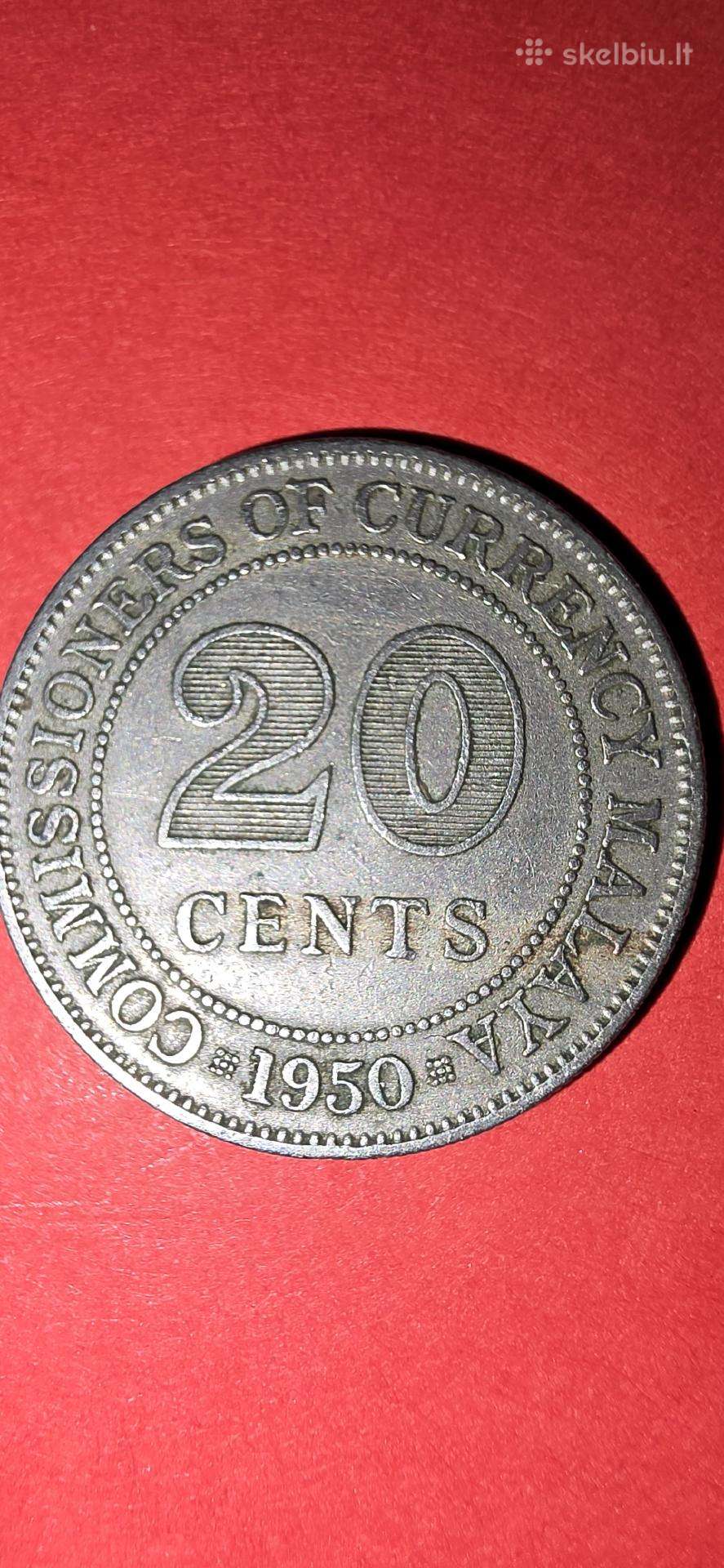 Malaja 20 centų 1950