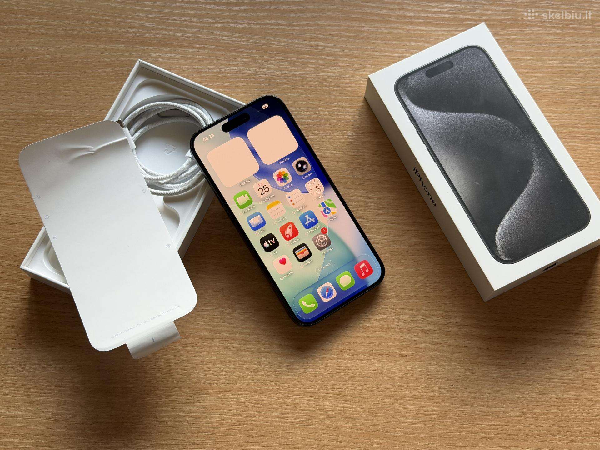 Apple iPhone 15 pro 128gb black titanium 88%