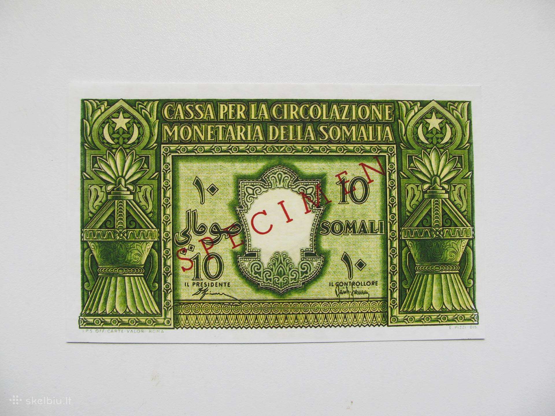 10 somaliu , Italu Somalilandas , 1950