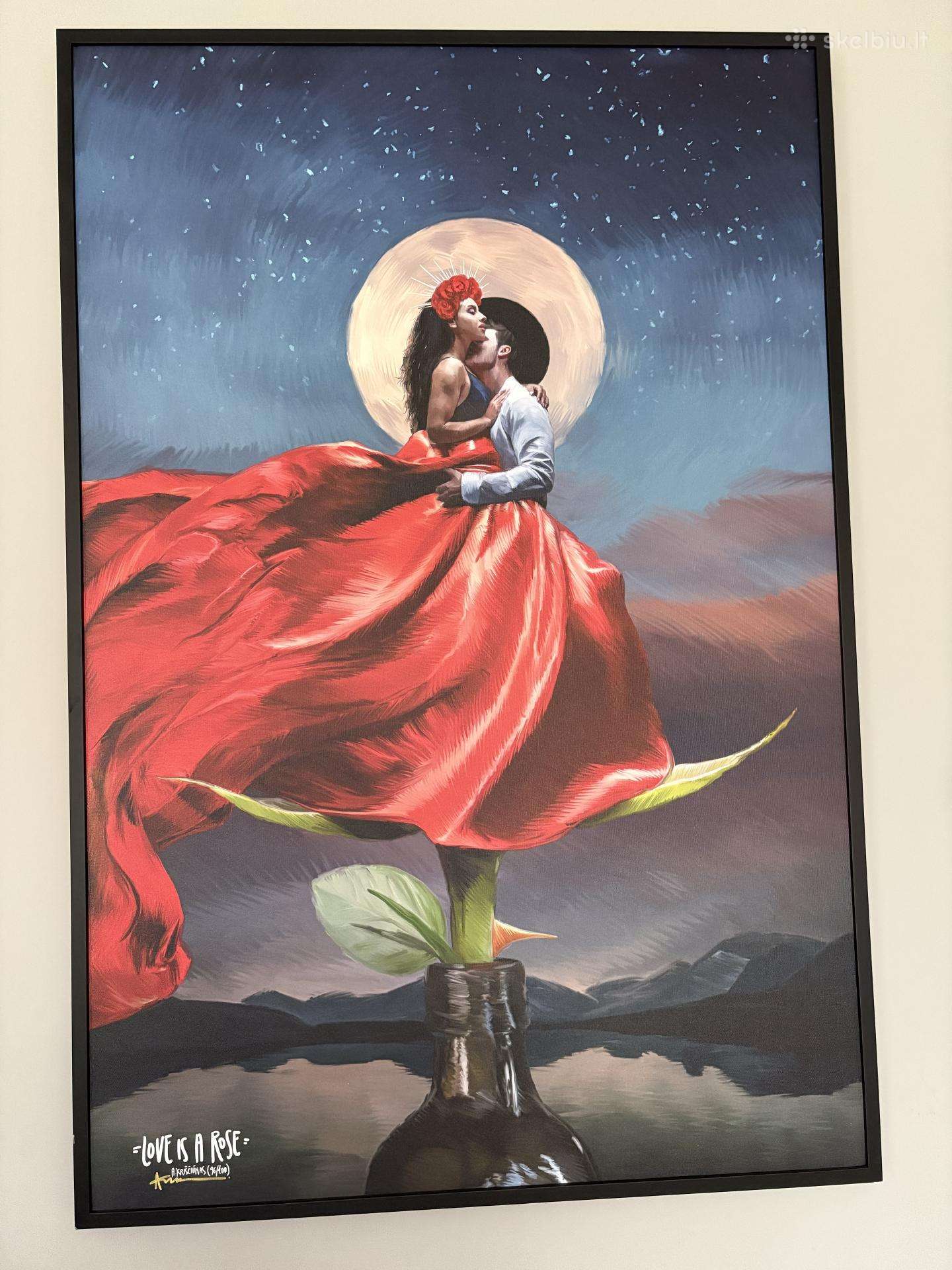 Algio Kriščiūno paveikslas 'Love is a Rose' 120x80