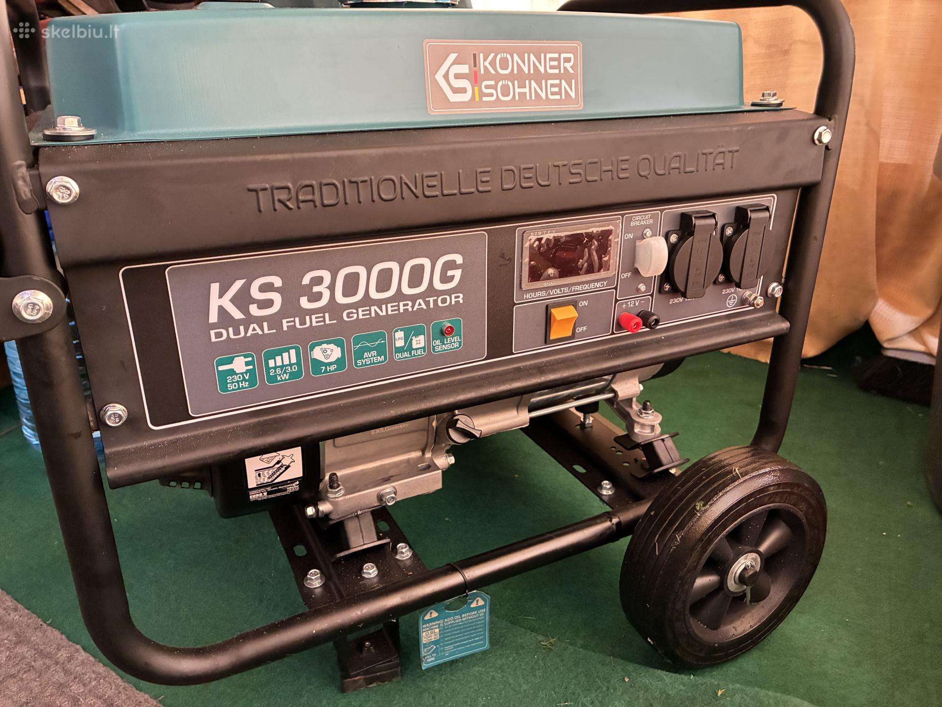 Generatorius Konner & Sohnen,ks 3000g,3kw
