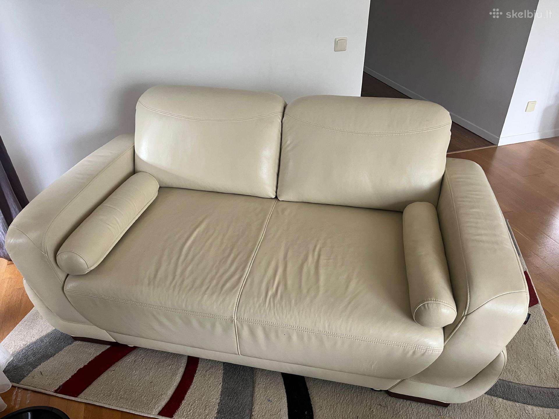 Sofa lova Magres naudota kremine odine