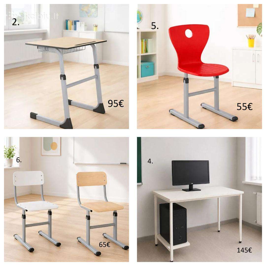 Mokykliniai suolai ir kėdės ugdymo įstaigoms