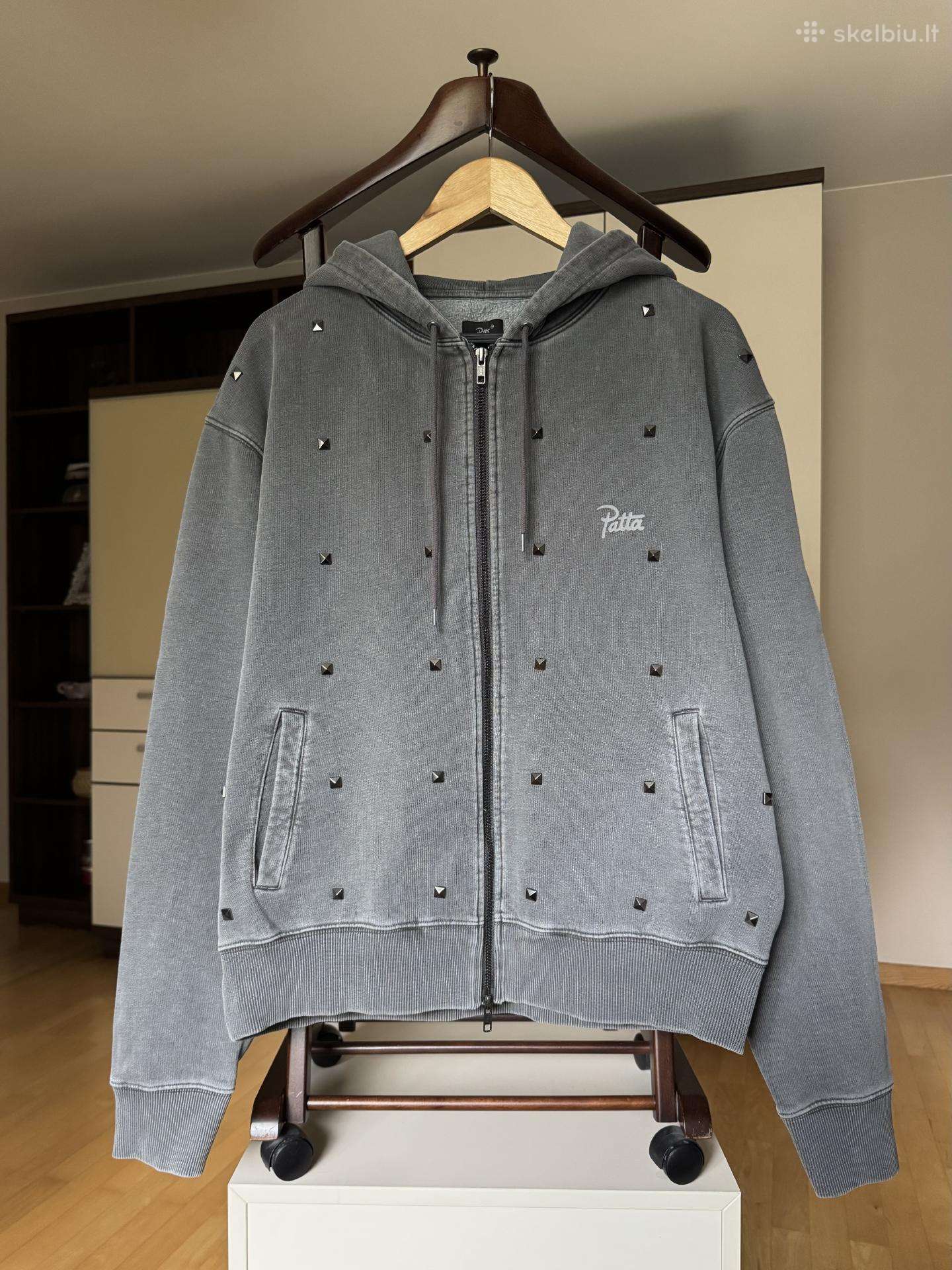 Patta Studded Washed Zip Up vyriškas džemperis