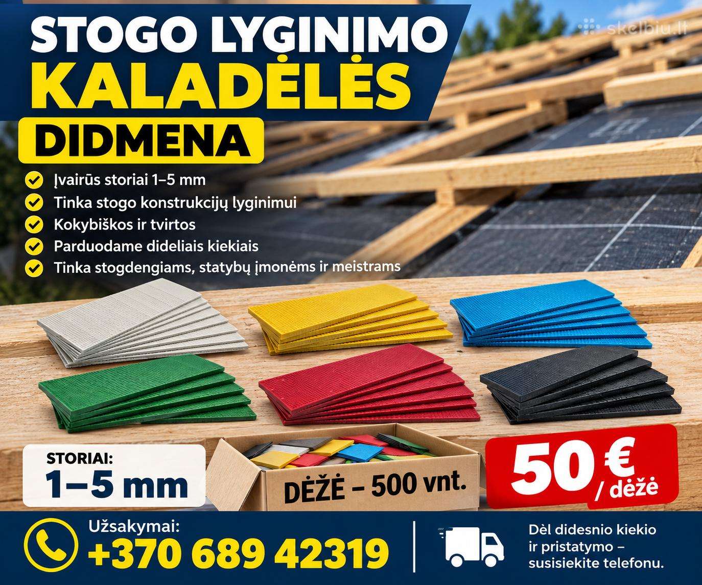 Stogo Lyginimo Kaladėlės – Didmena