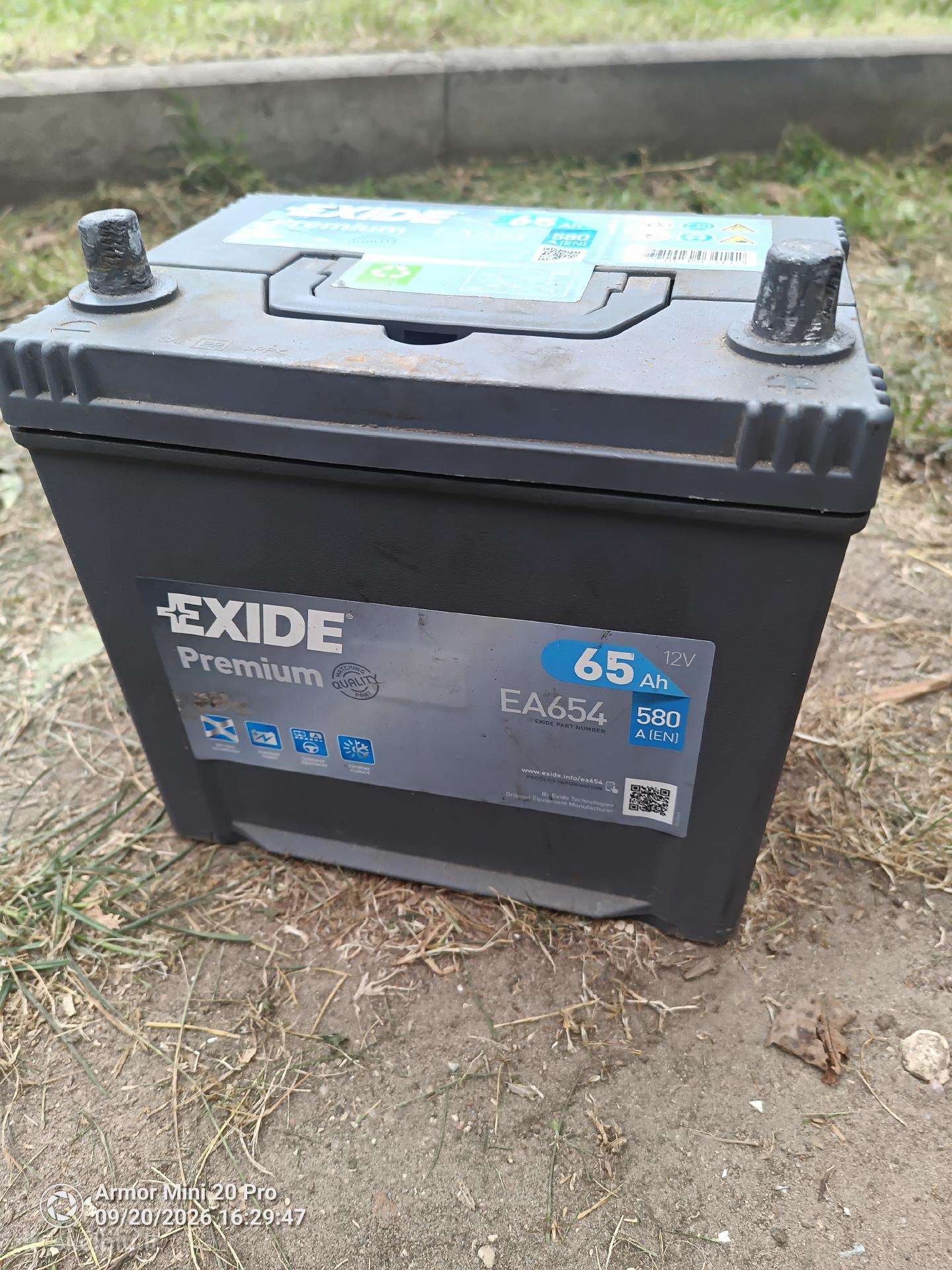 Exide 65ah 580a 12v akumuliatorius
