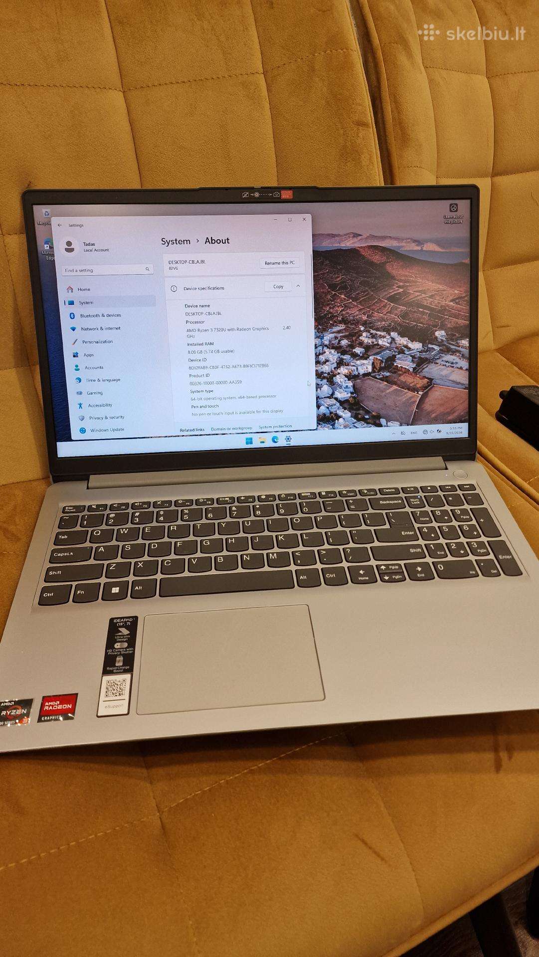Nešiojamas kompiuteris Lenovo Ideapad 15amn7 15.6