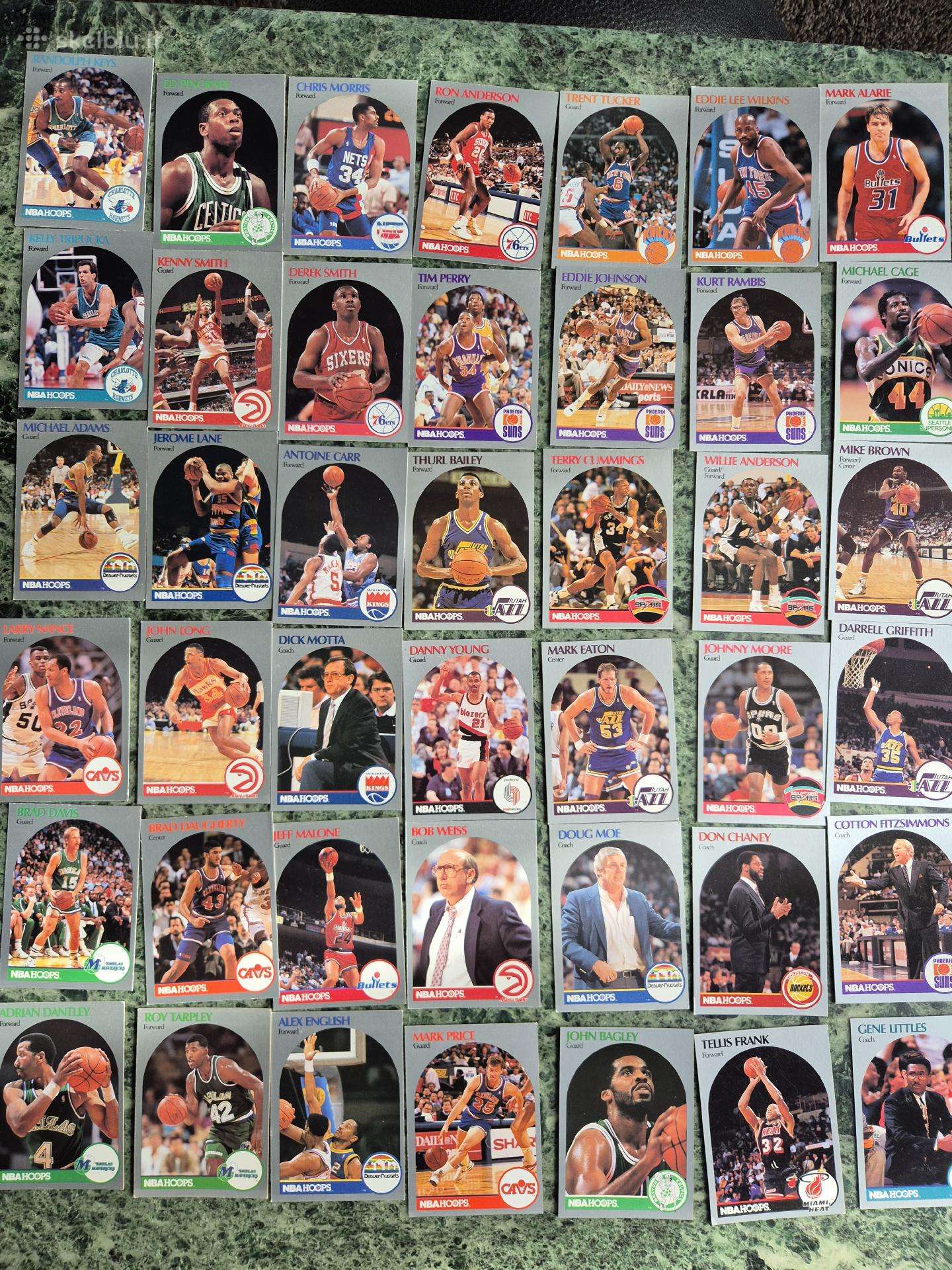 68 1990 m. Nba Hoops kortelės