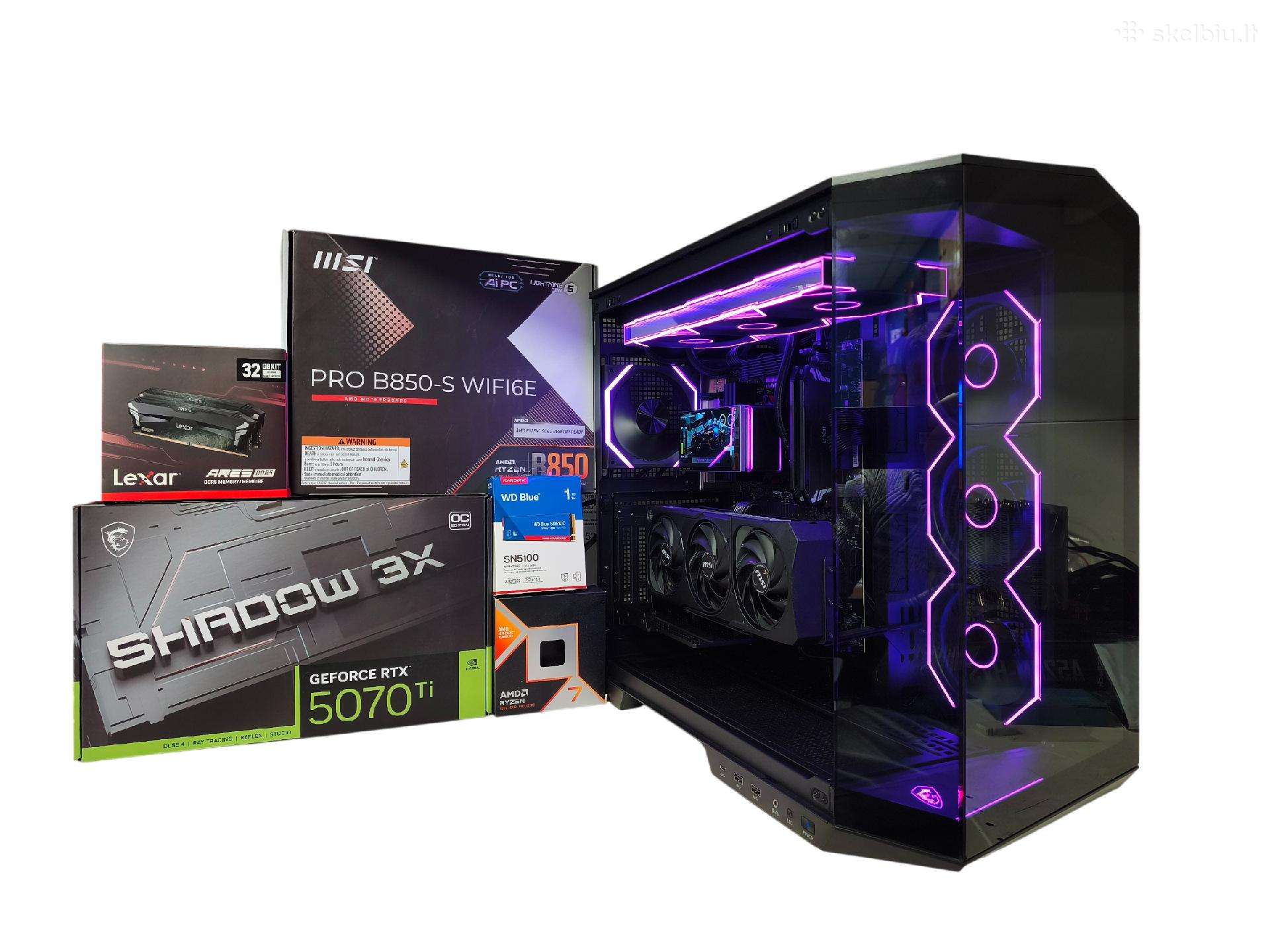 R7 9800x3d Rtx 5070ti Ddr5 32gb 6000mts Cl30 B850