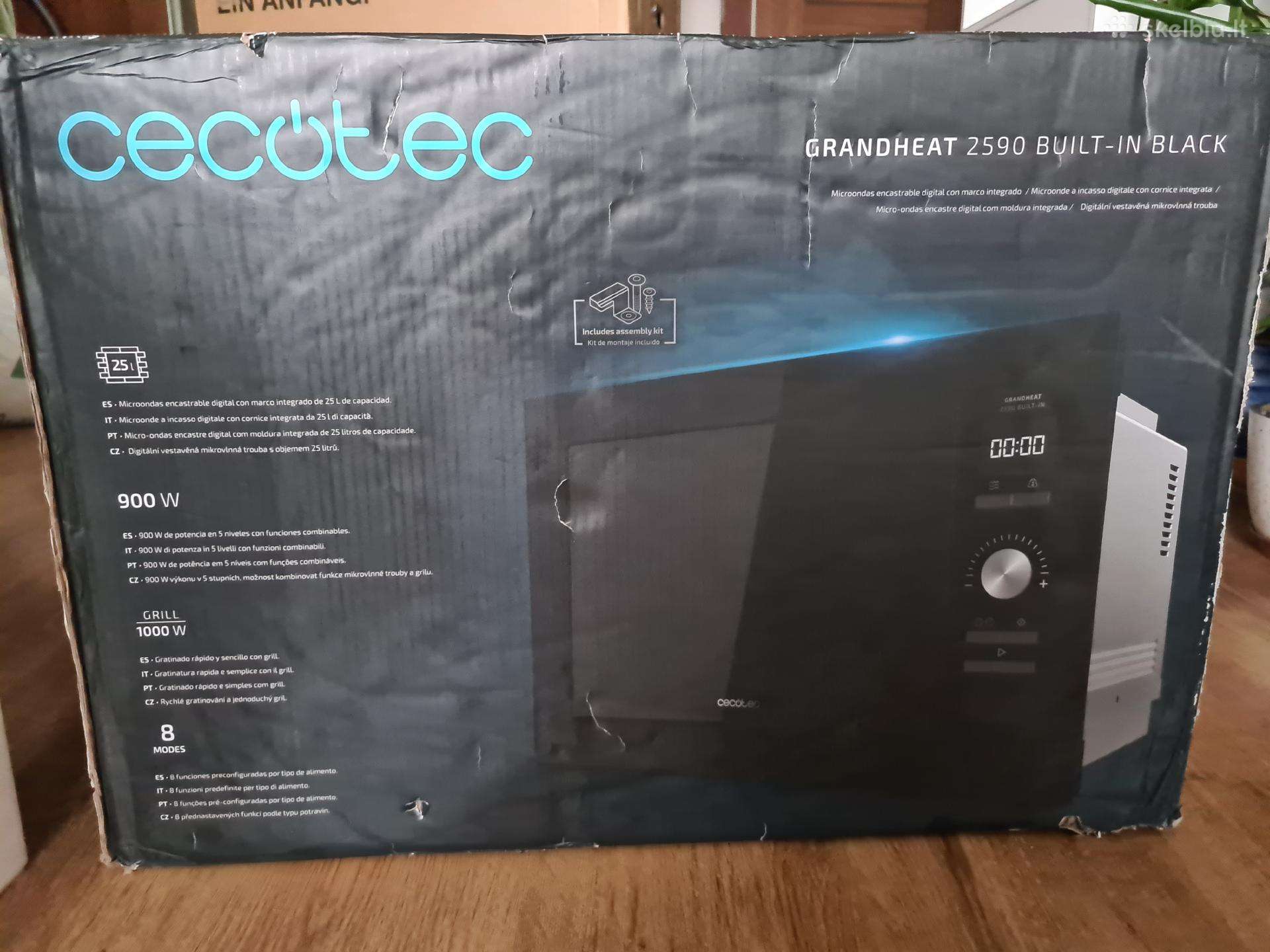 Įmontuojama mikrobangų krosnelė Cecotec Gran