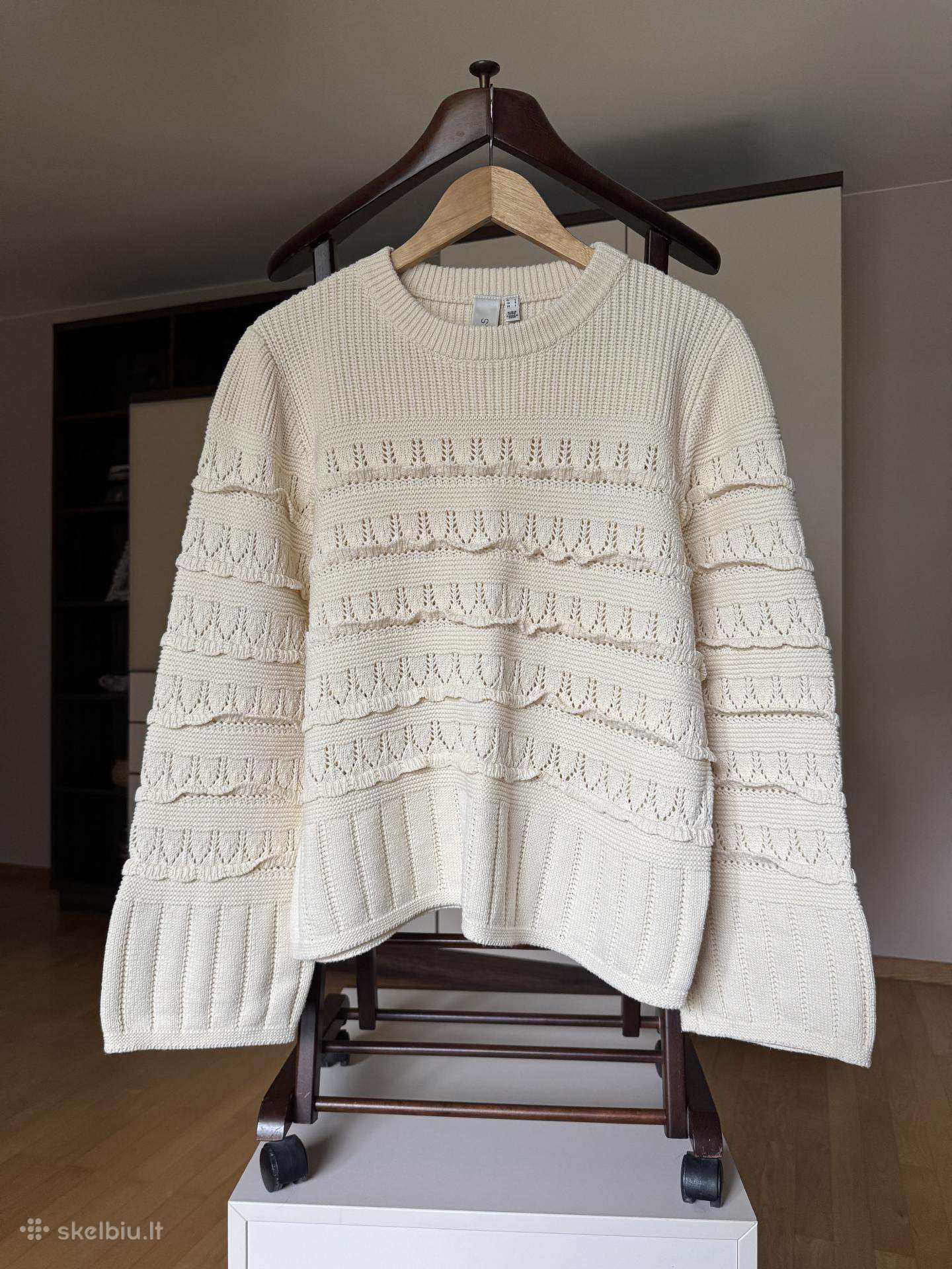Naujas Yas Beige Knit Pullover megztinis