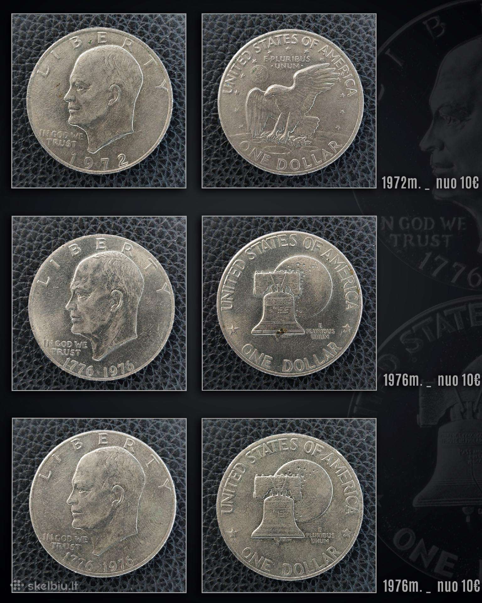 Monetos 1972 President Eisenhower JAV