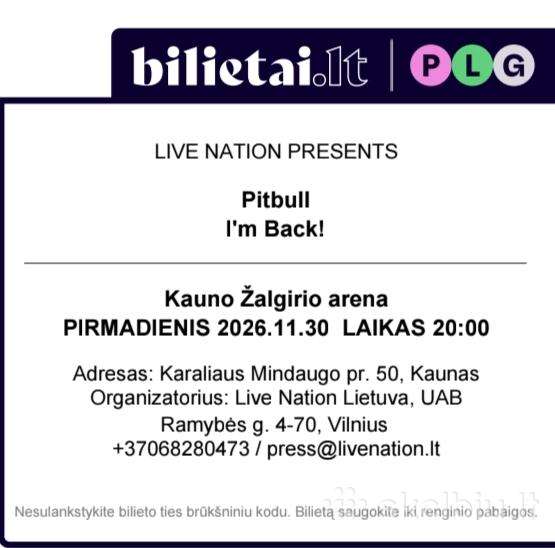 Bilietai i pitbulli