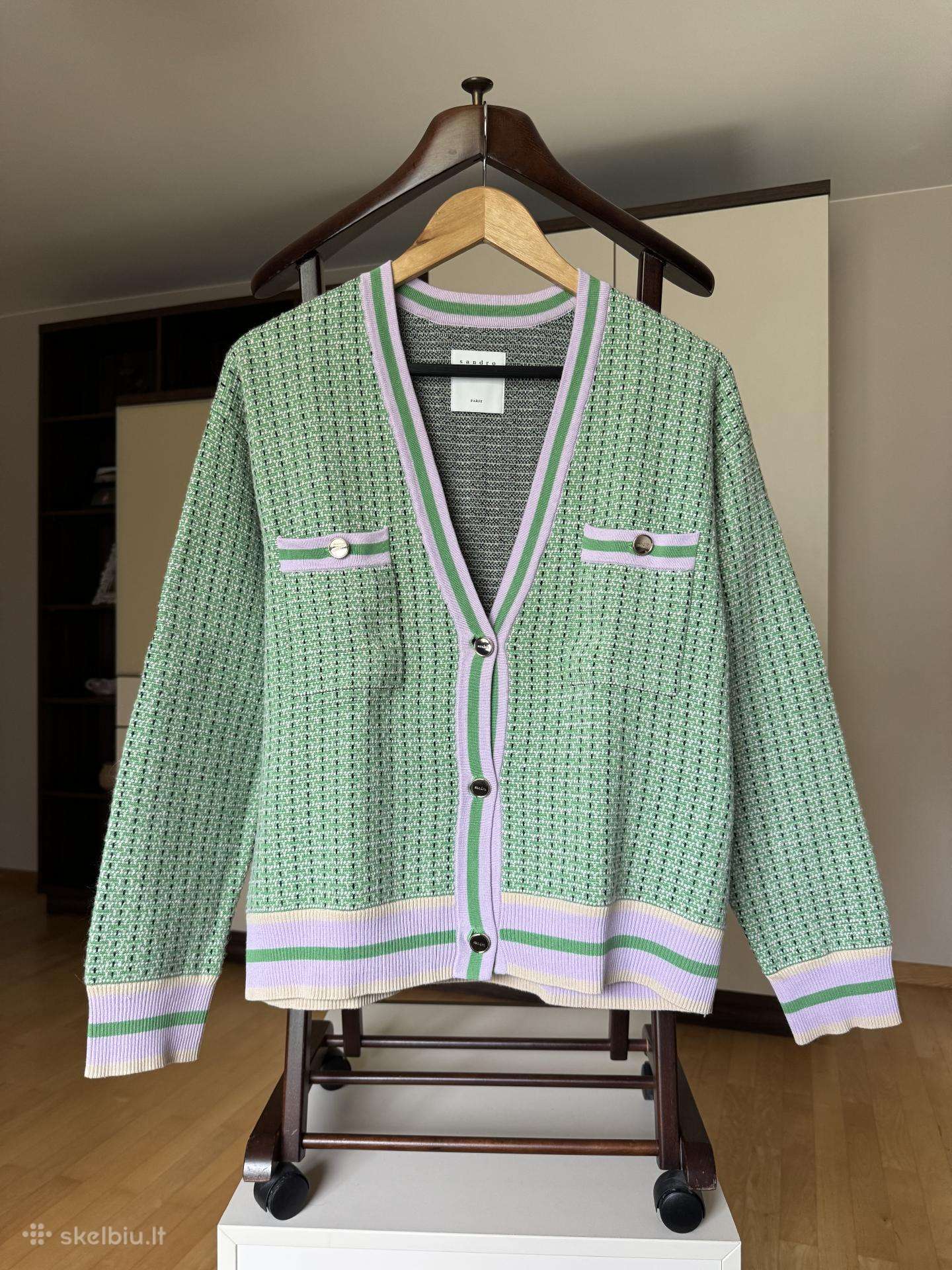 Naujas Sandro Paris cardigan in fancy tweed