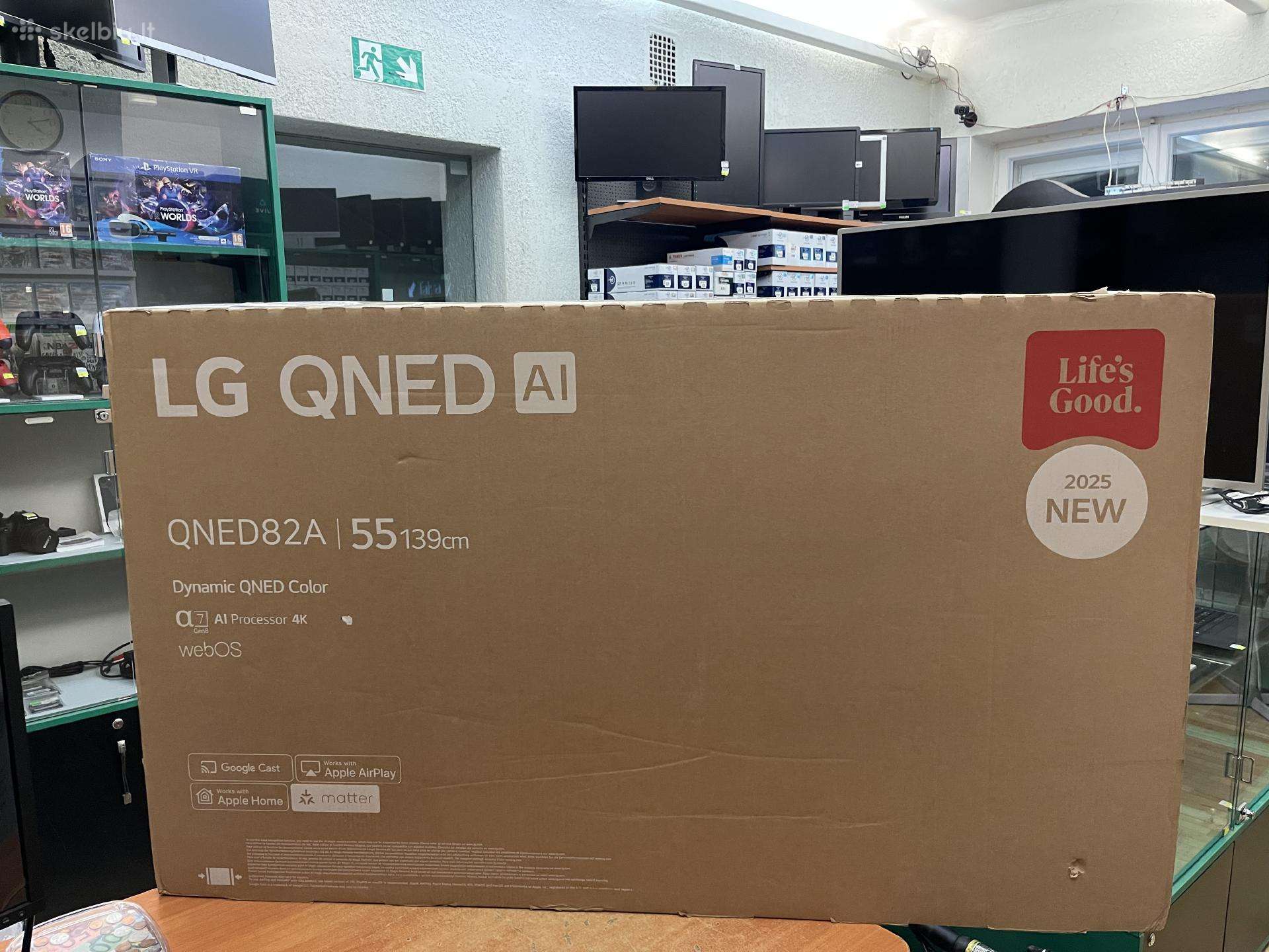 Naujas 140cm LG 55qned82 Ai 4k Uhd 24 mėn garantij