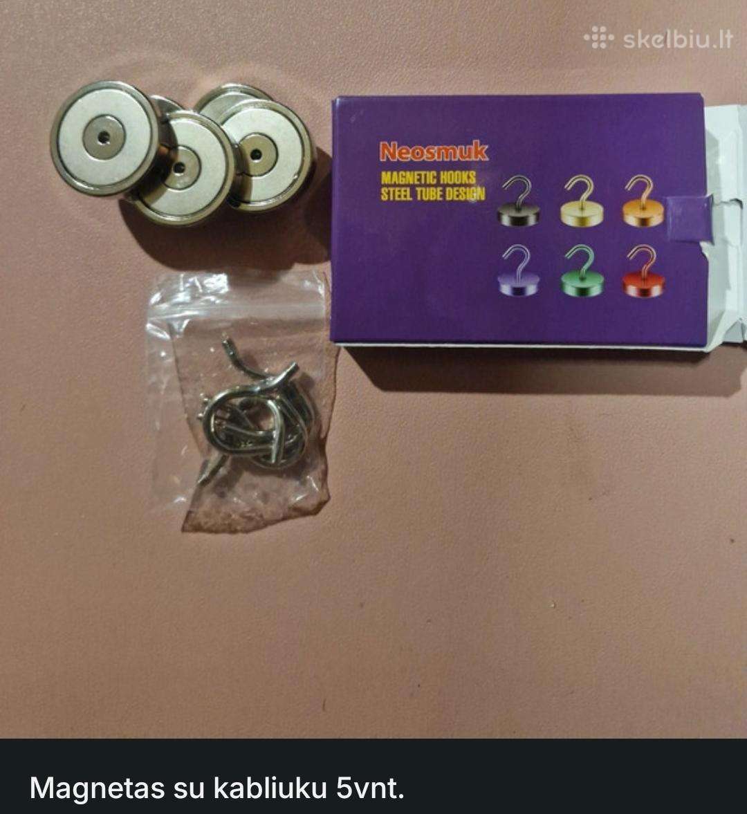Magnetas su kabliuku 5vnt.
