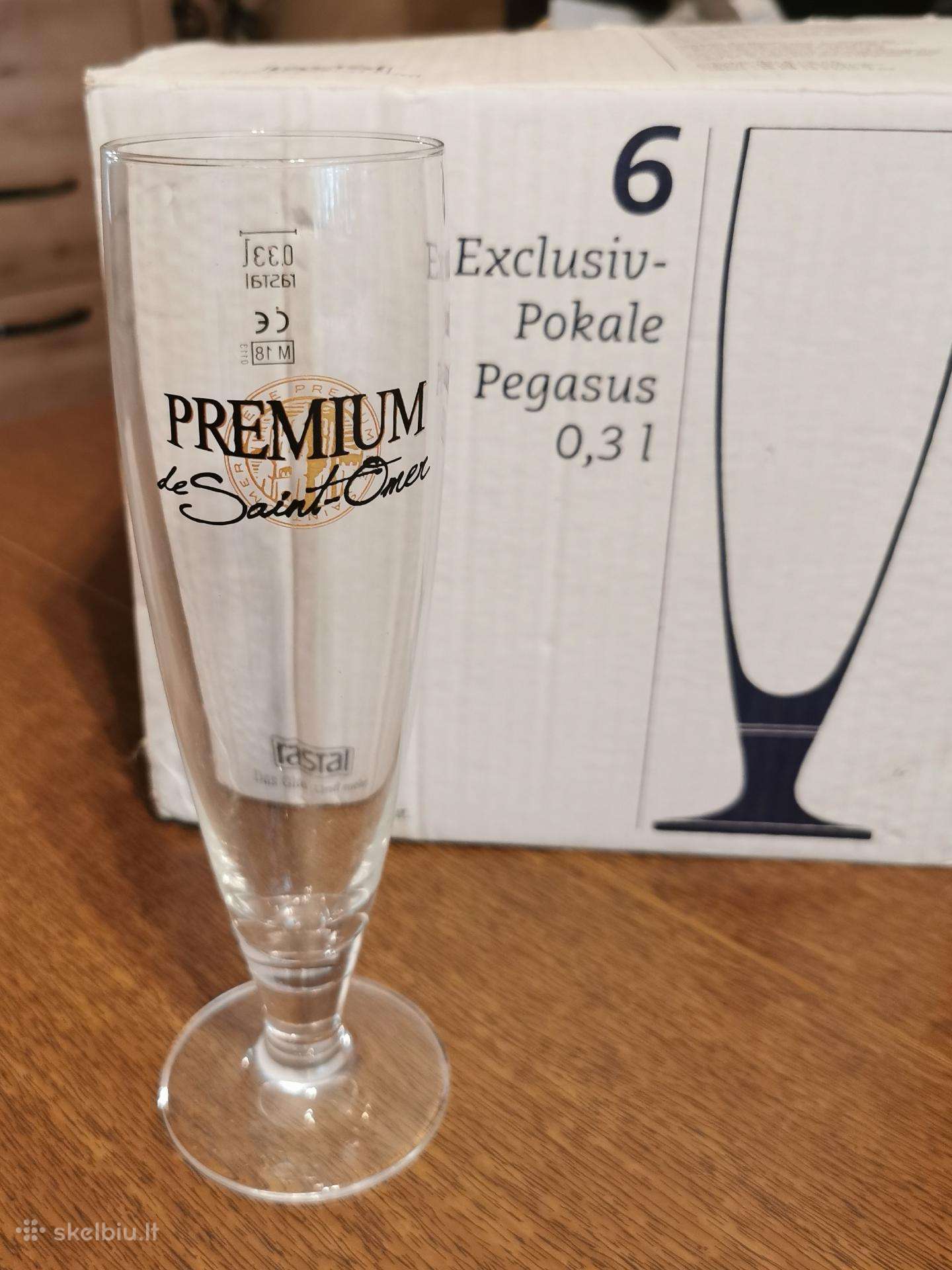 Vokiškos alaus taurės Rastal Pegasus, 0.3 l, 6 vnt