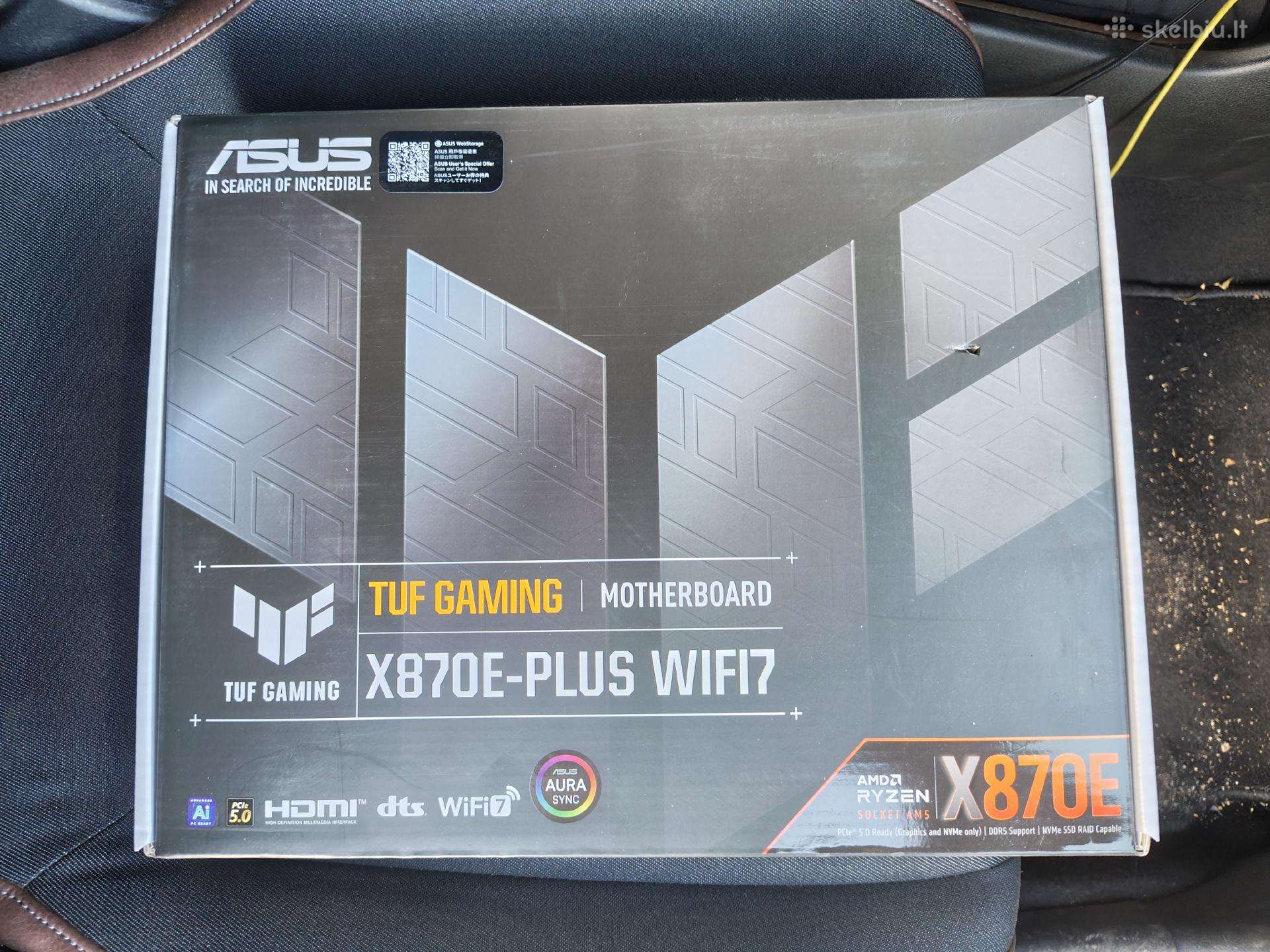 Nauja Amd Am5 Asus tuf gaming x870e-plus Wifi7