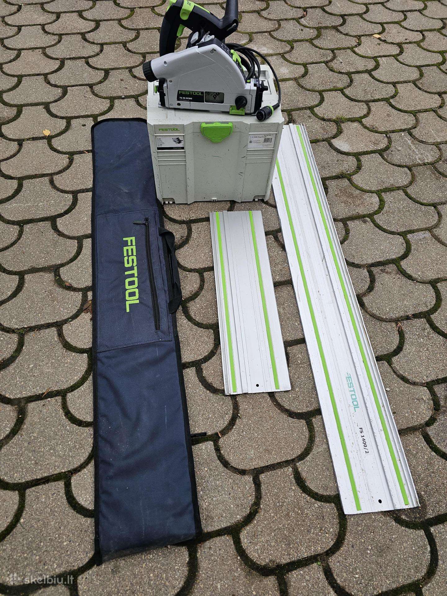 Festool Ts 55 Rebq su 2 liniuotem ir maišu joms