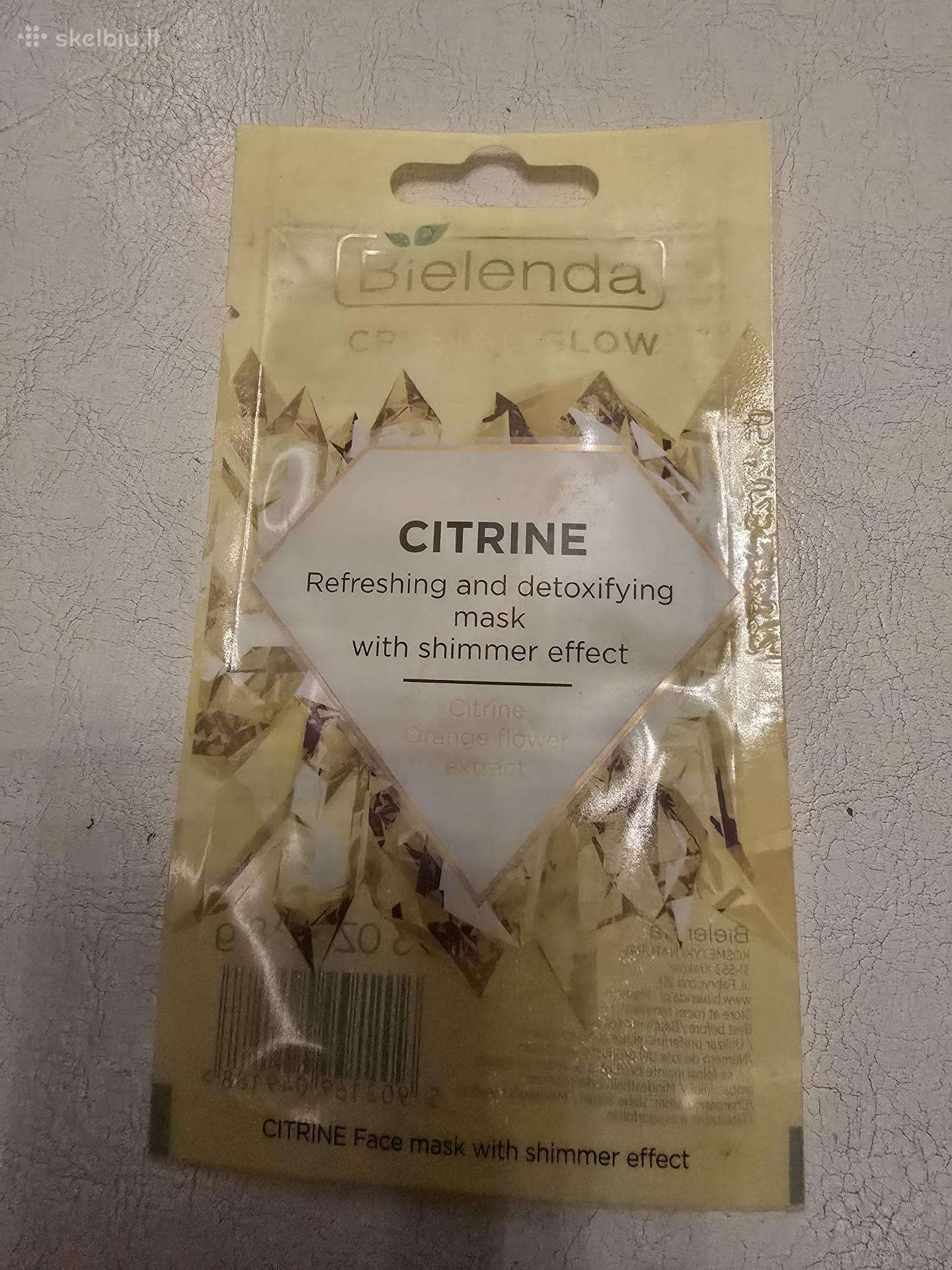 Bielenda Crystal Glow Citrine veido kaukė 8g