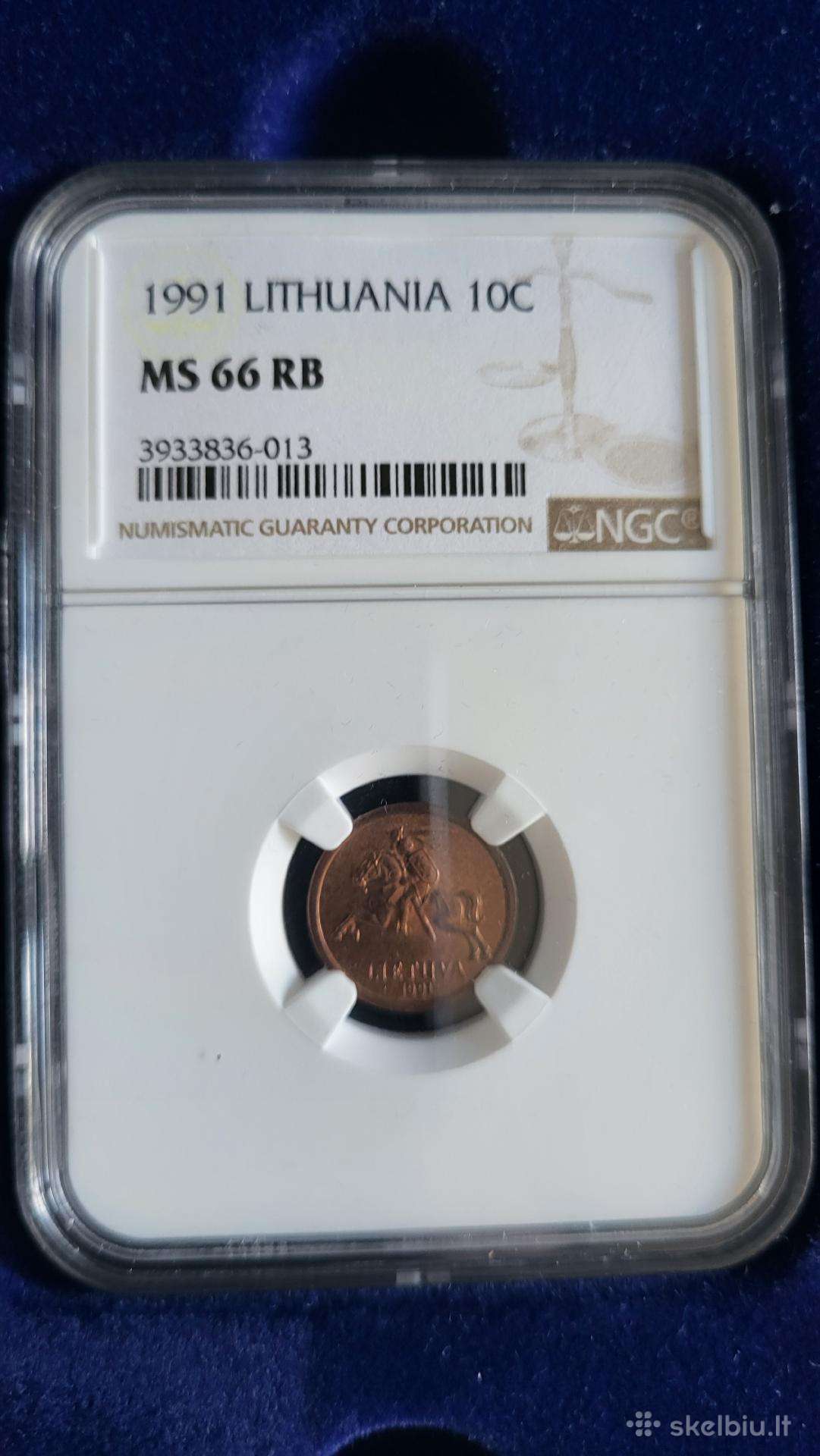 1991m 10 centų ms 66rb
