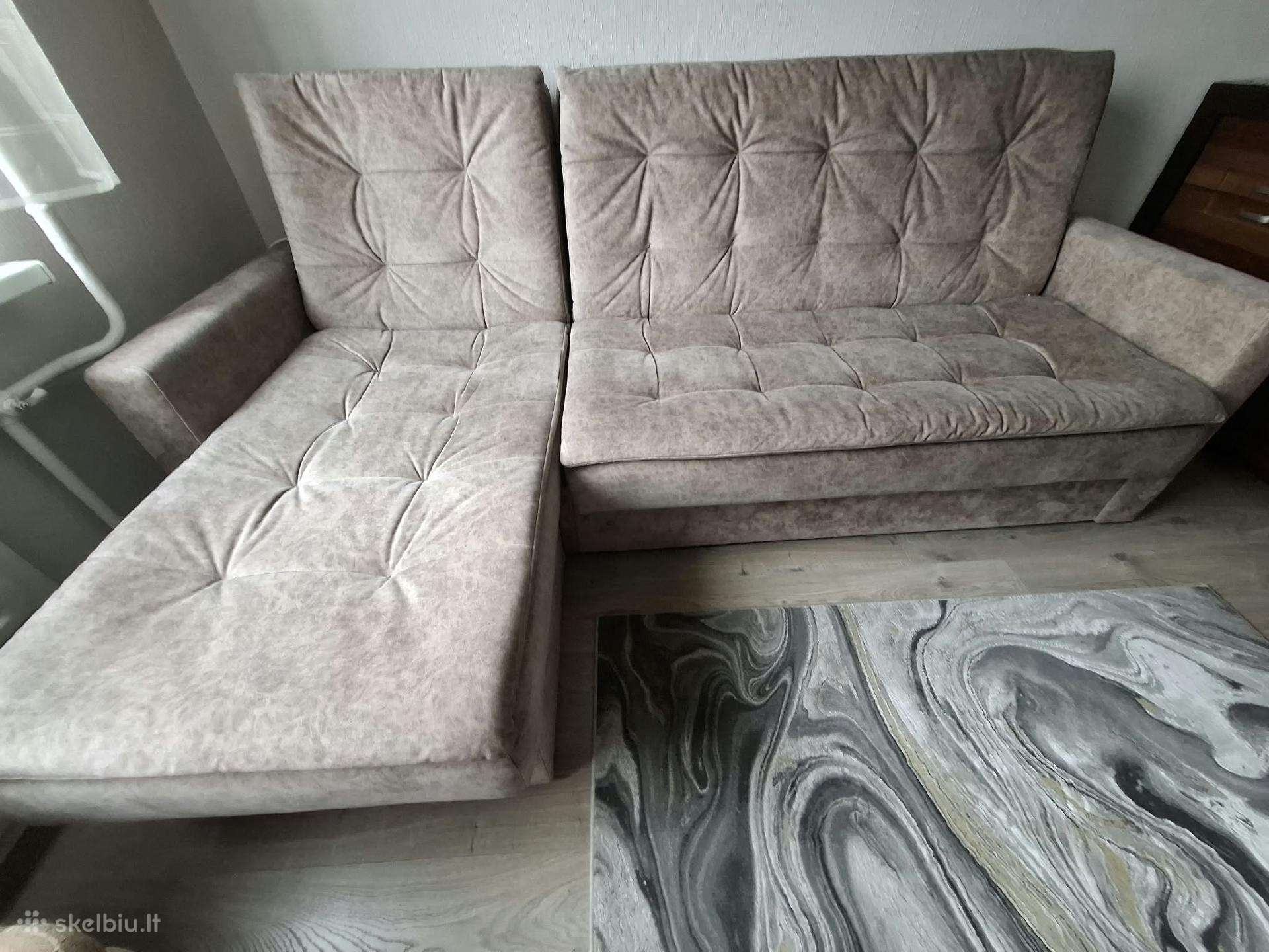 Parduodama patogi kampinė sofa-lova