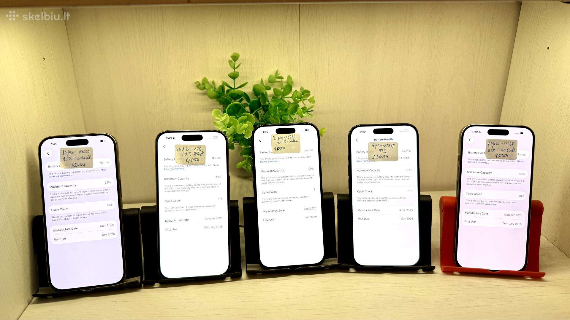 I16 pro - atnaujinti 256, 512, 1tb su garantija!