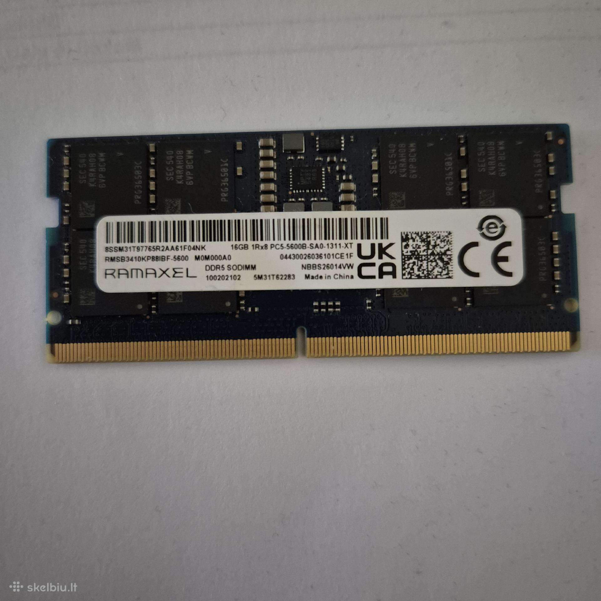 Parduodu 16gb RAM Ddr5 Sodimm
