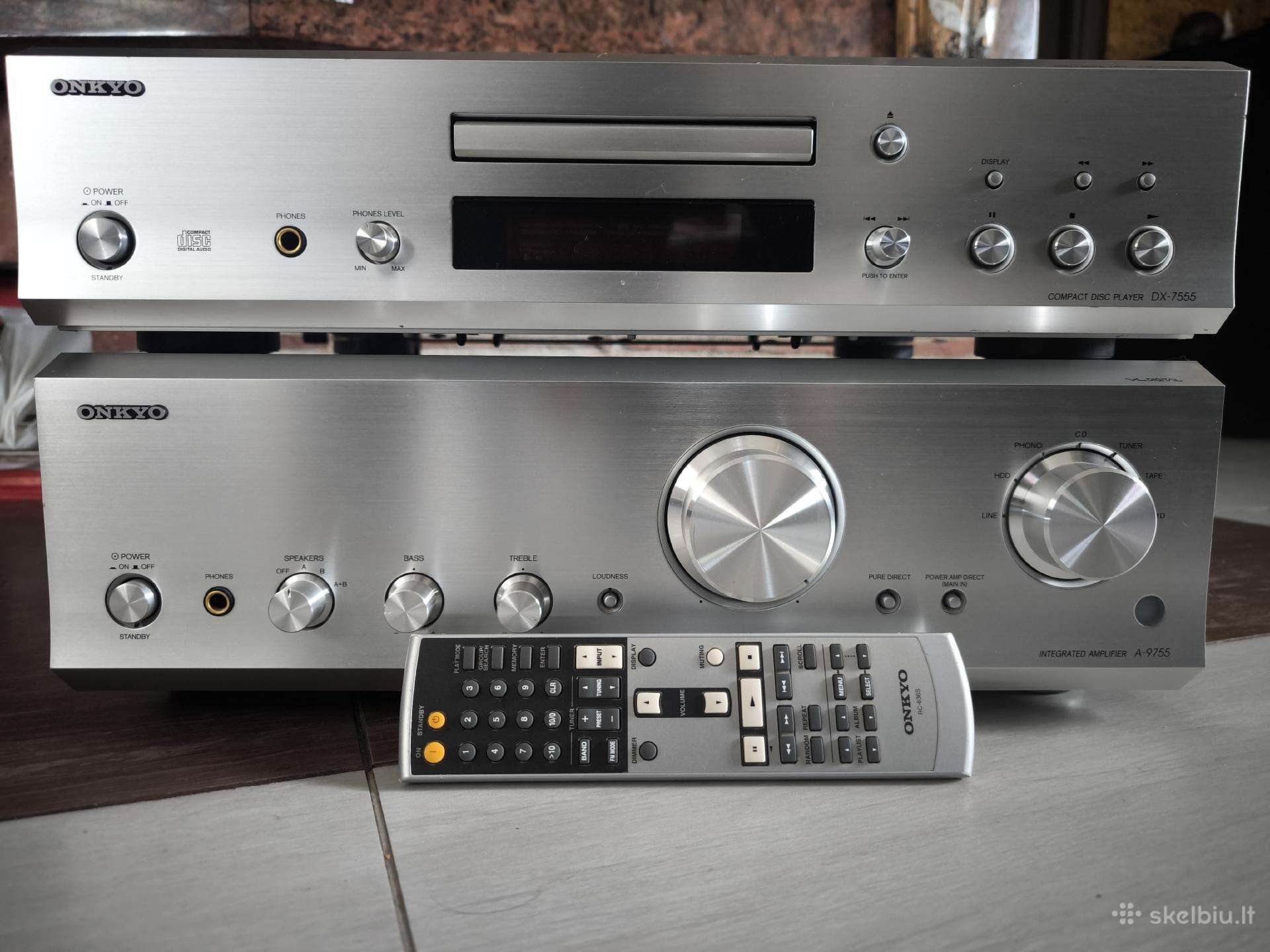 Onkyo A-9755 stiprintuvas, Dx-7555 CD grotuvas