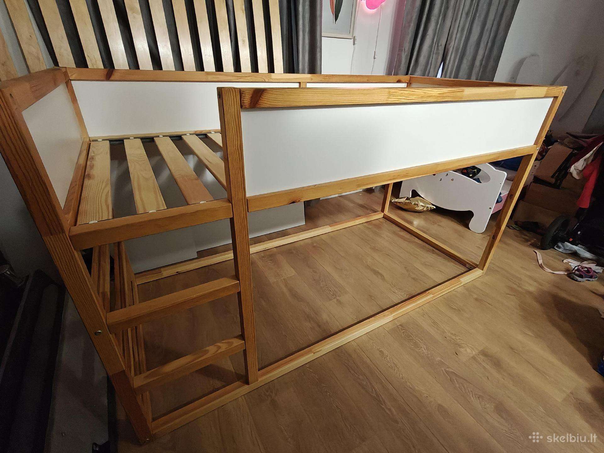Vaikiška dviaukštė lovytė Kura Ikea