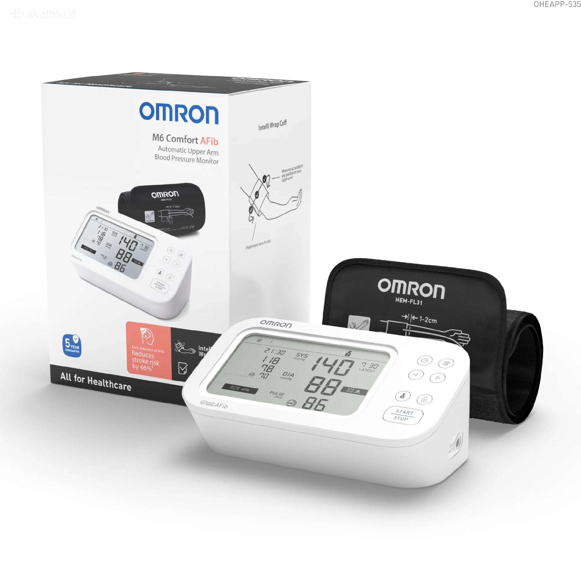 Omron M6 Comfort Afib kraujospūdžio matuoklis
