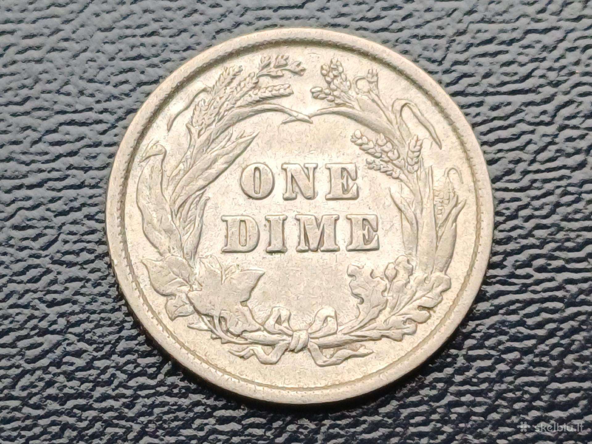 1 daimas 1899m. JAV sidabras 900