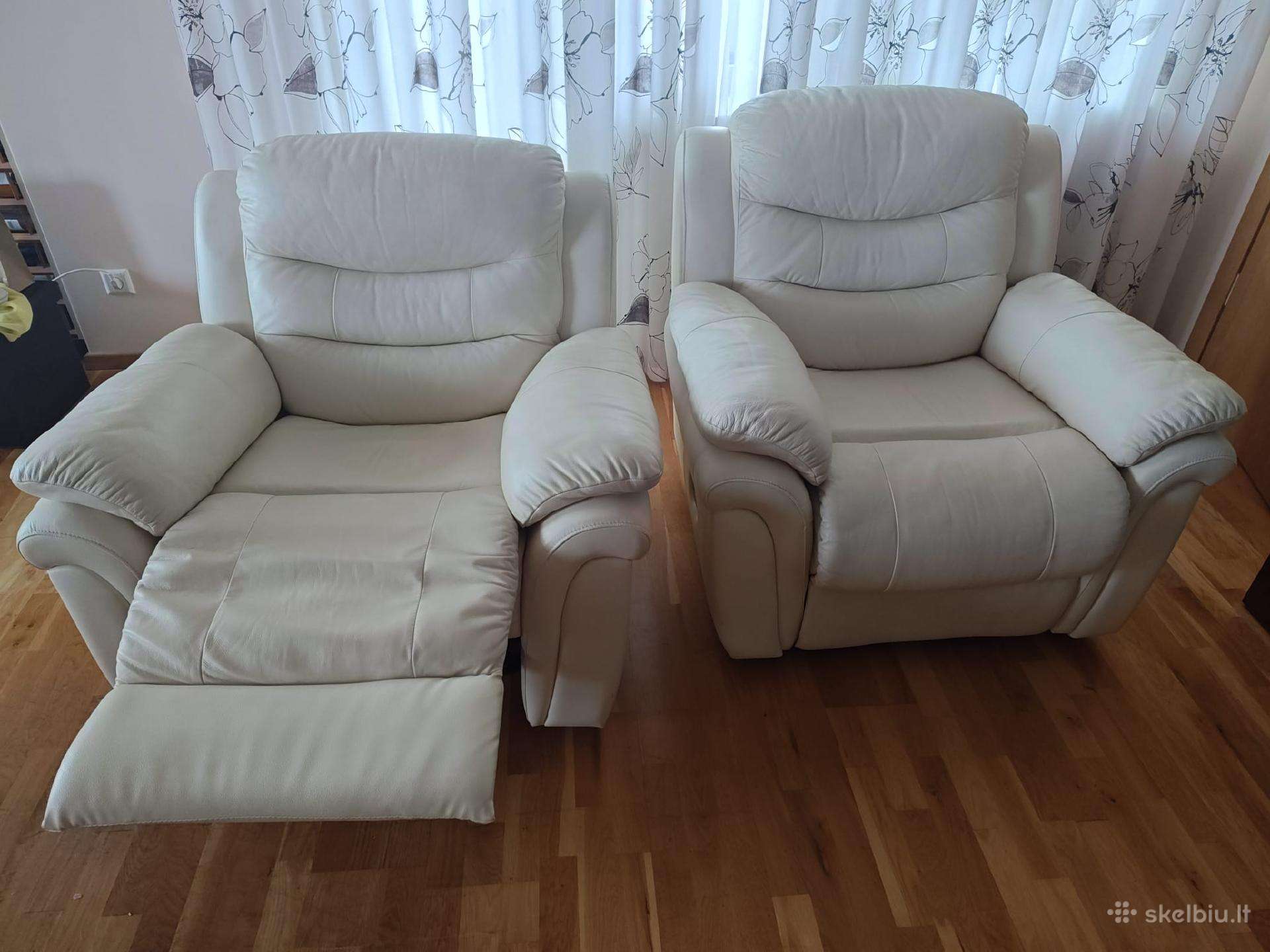 Odinių baldų komplektas (2+1+1), visi reklaineriai