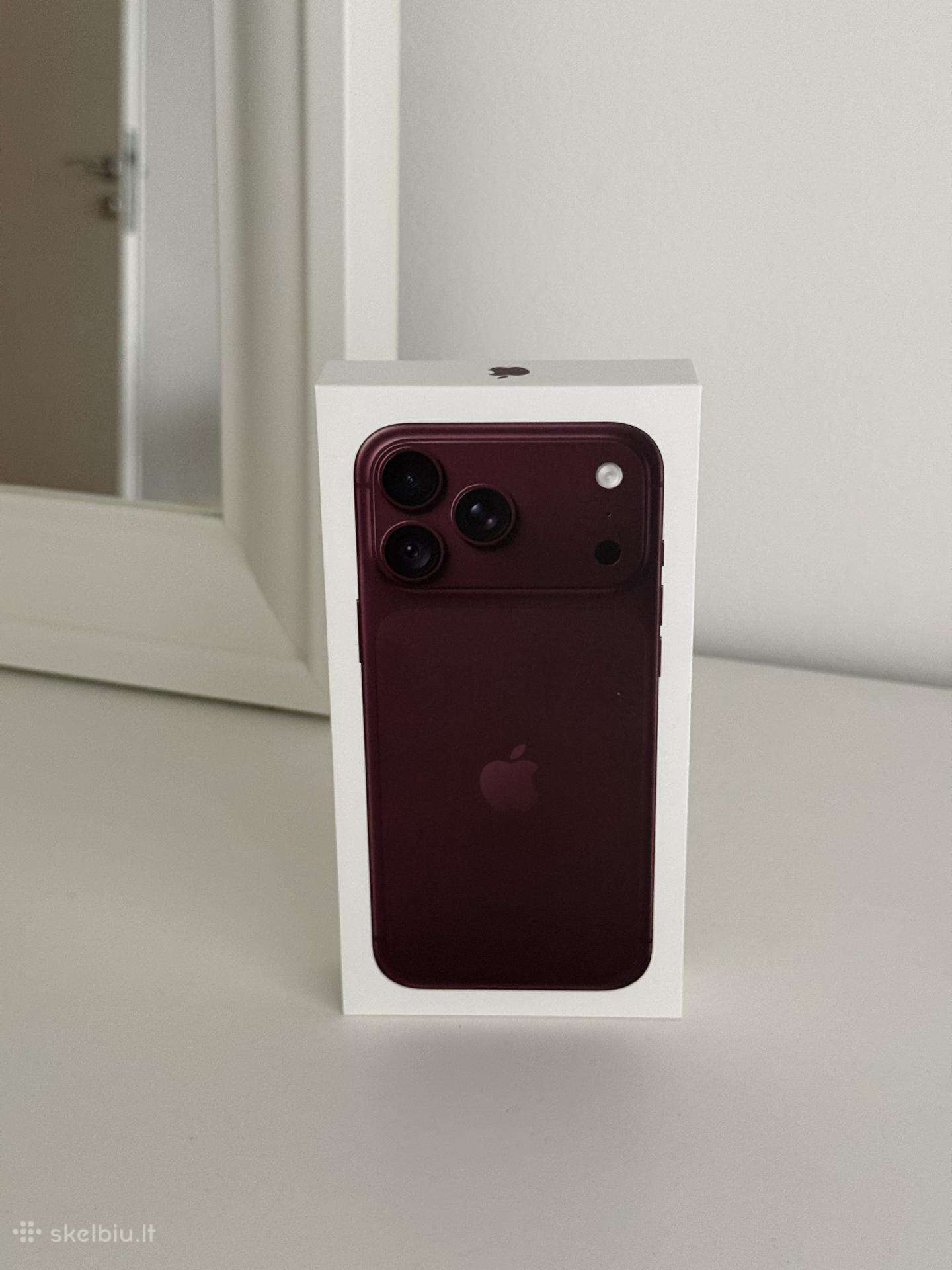 Naujas iPhone 18pro256gbmaxburgundy! 2m garantija!