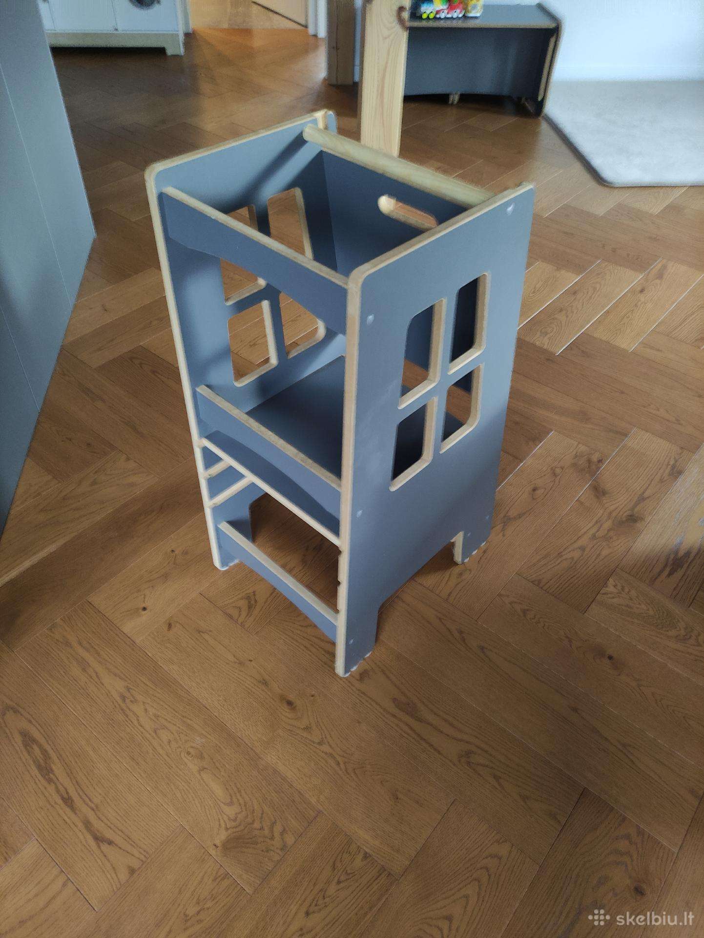 Virtuvės bokštelis Montessori T-wood Extrasafe