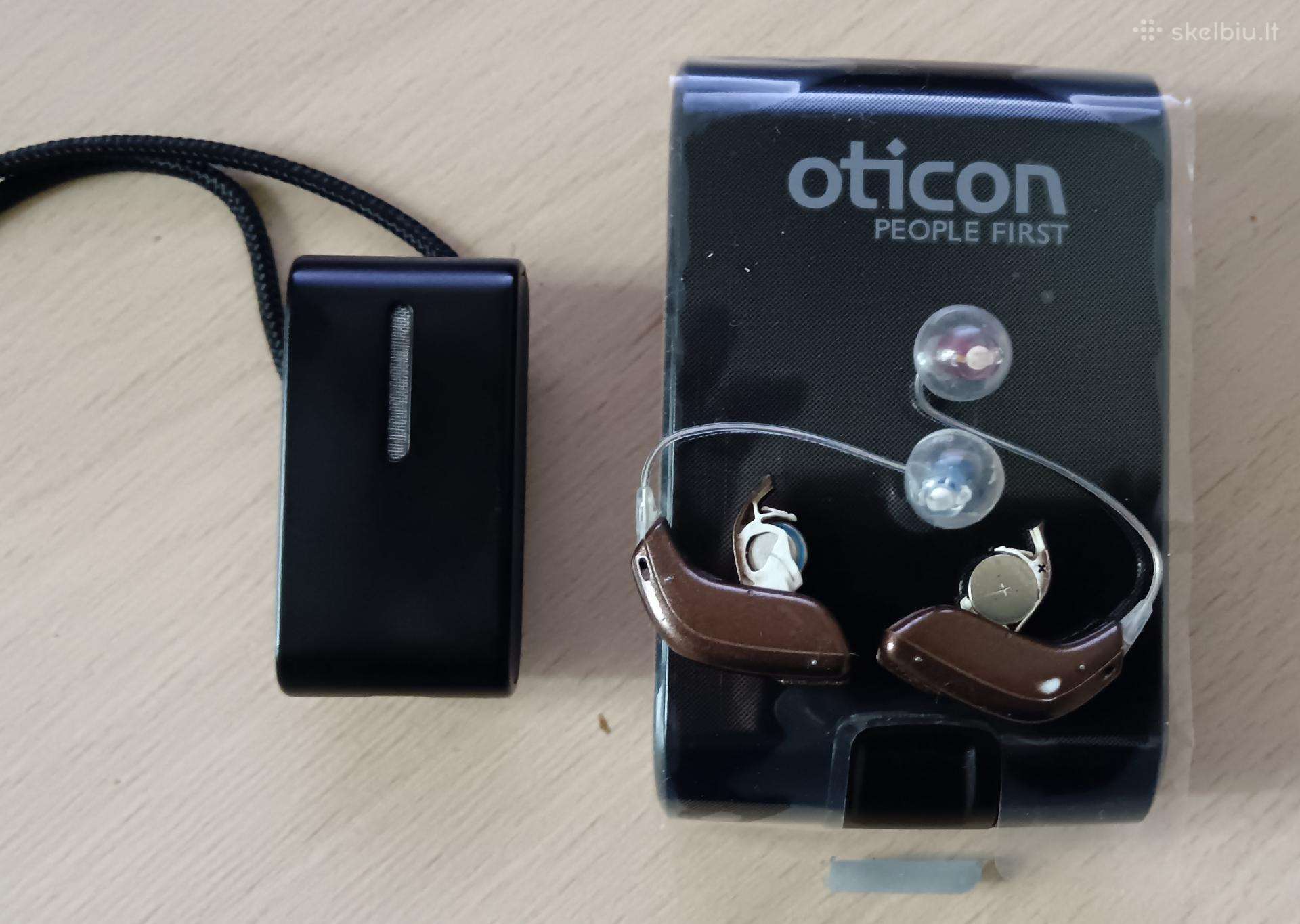 Parduodami Oticon Opn1 Mini Rite klausos aparatai.