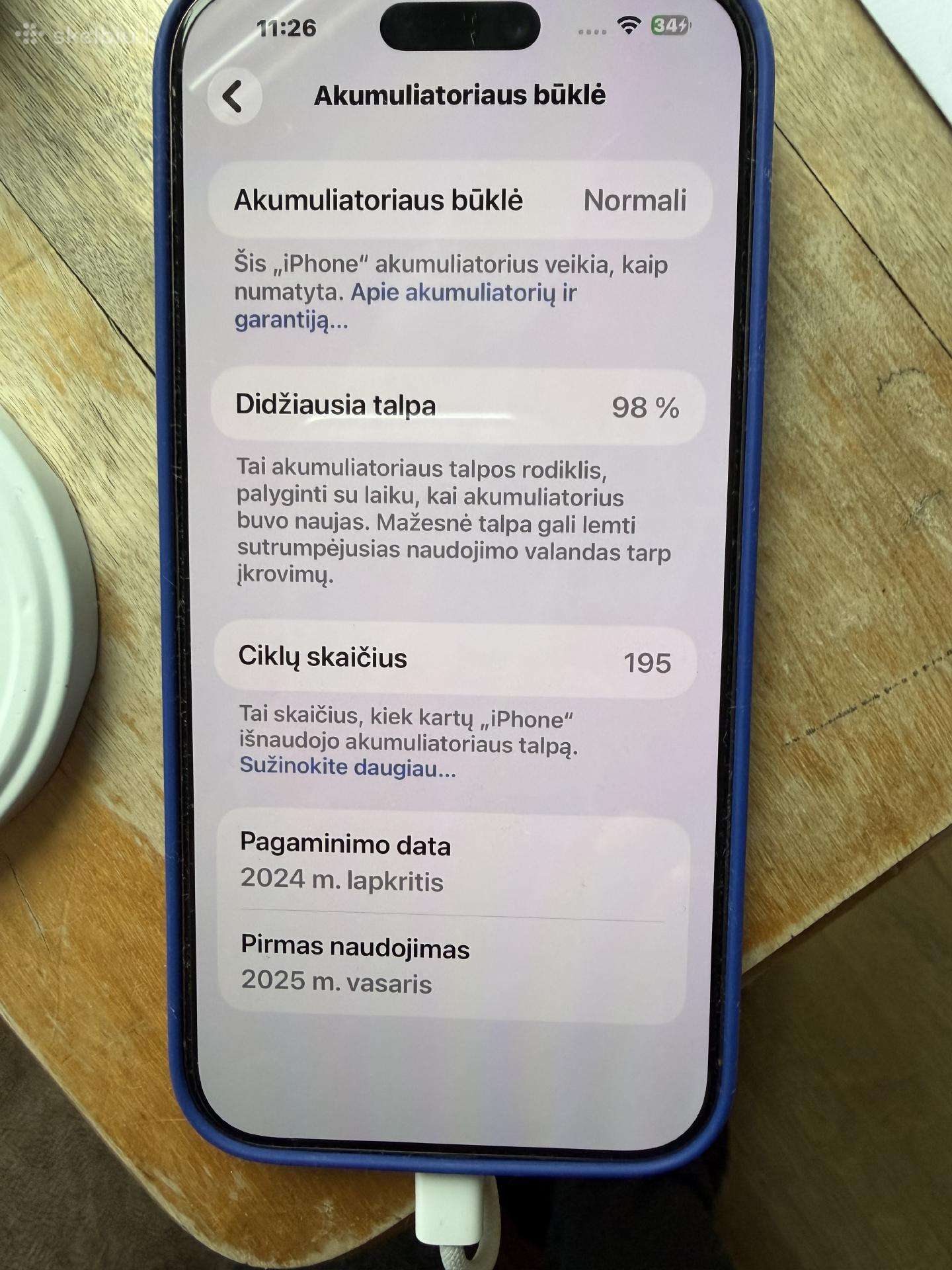 Parduodu tel iPhone Pro Max 256 GB Desert Titanium