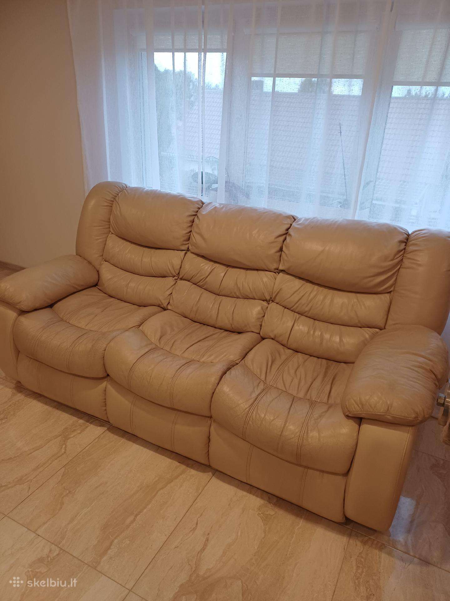 Miegama triviete odine sofa +odinis fotelis