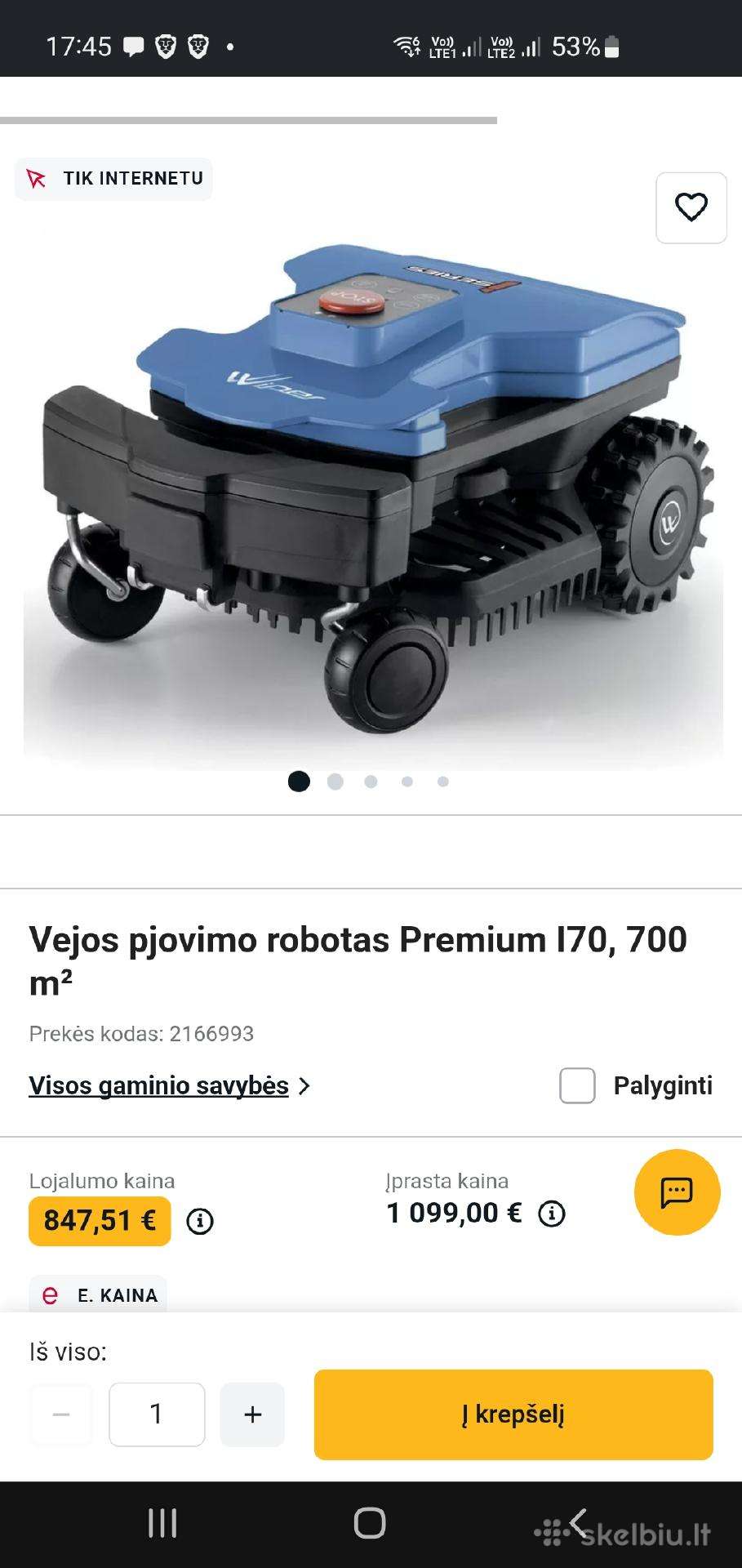 Vejapjovė robotas Wiper Premium Italu gamintojo