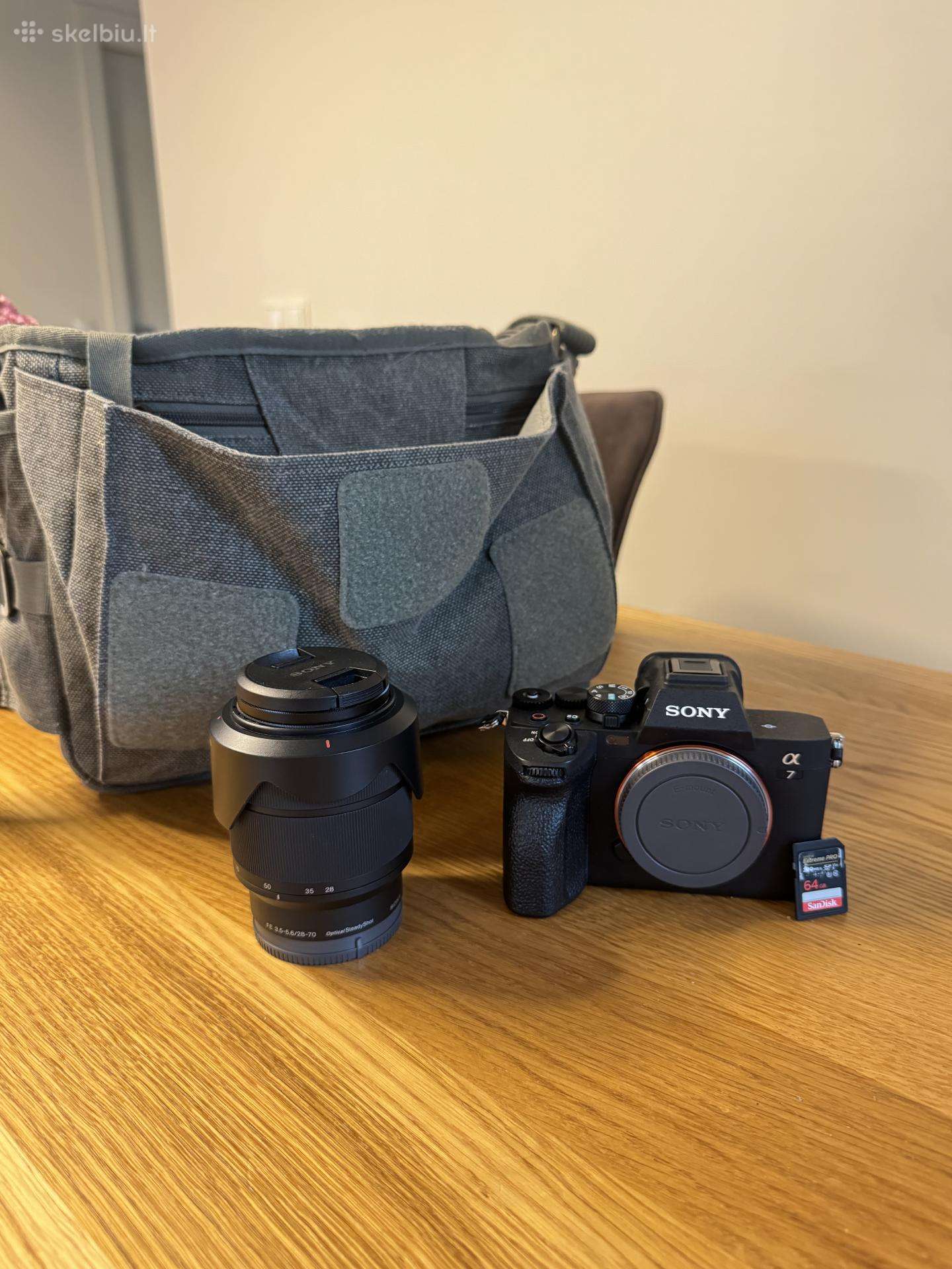 Sony A7 Iv + 28–70 mm + priedai Tik 10 230 kadrų