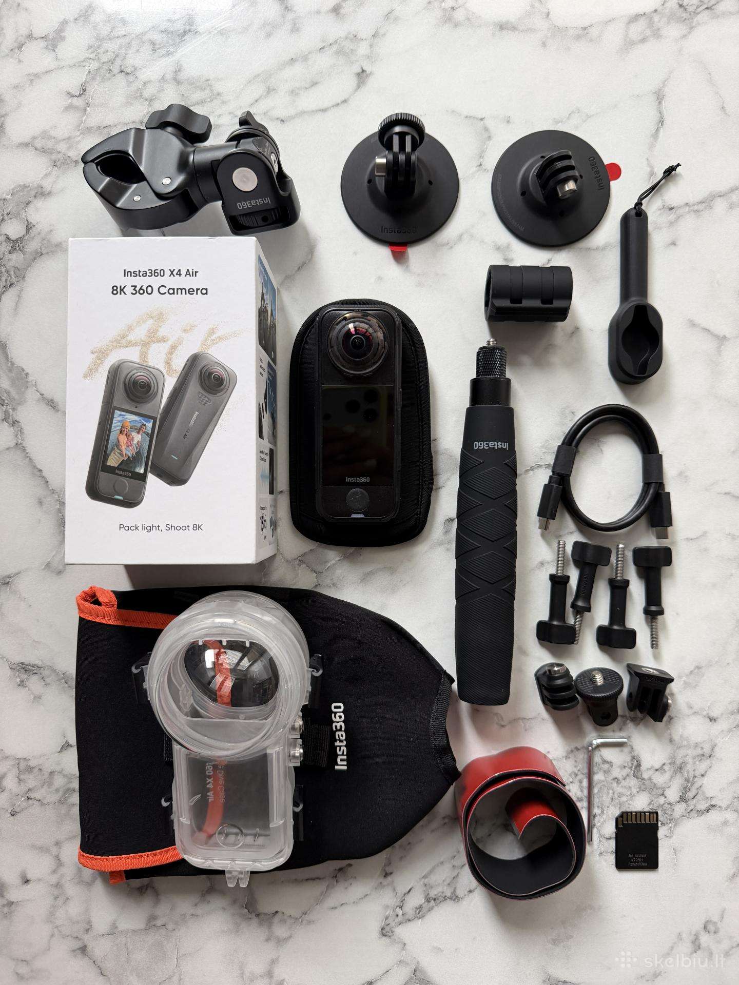 Insta 360 x4 air su priedais