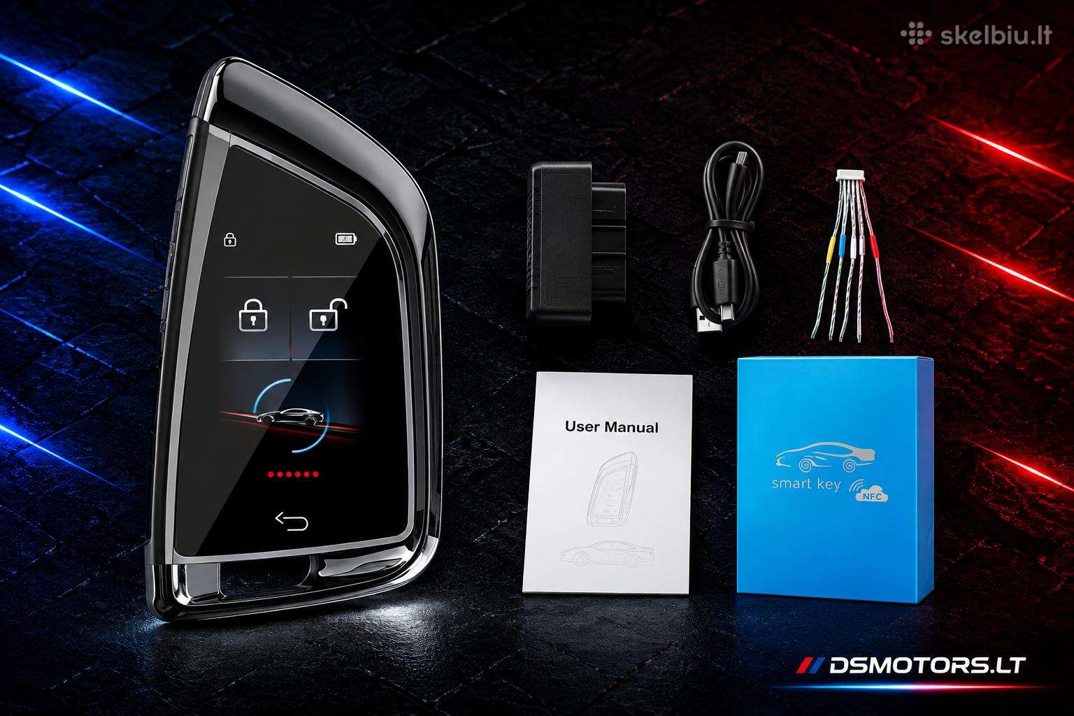 Universalus LCD išmanusis automobilio raktas – Key