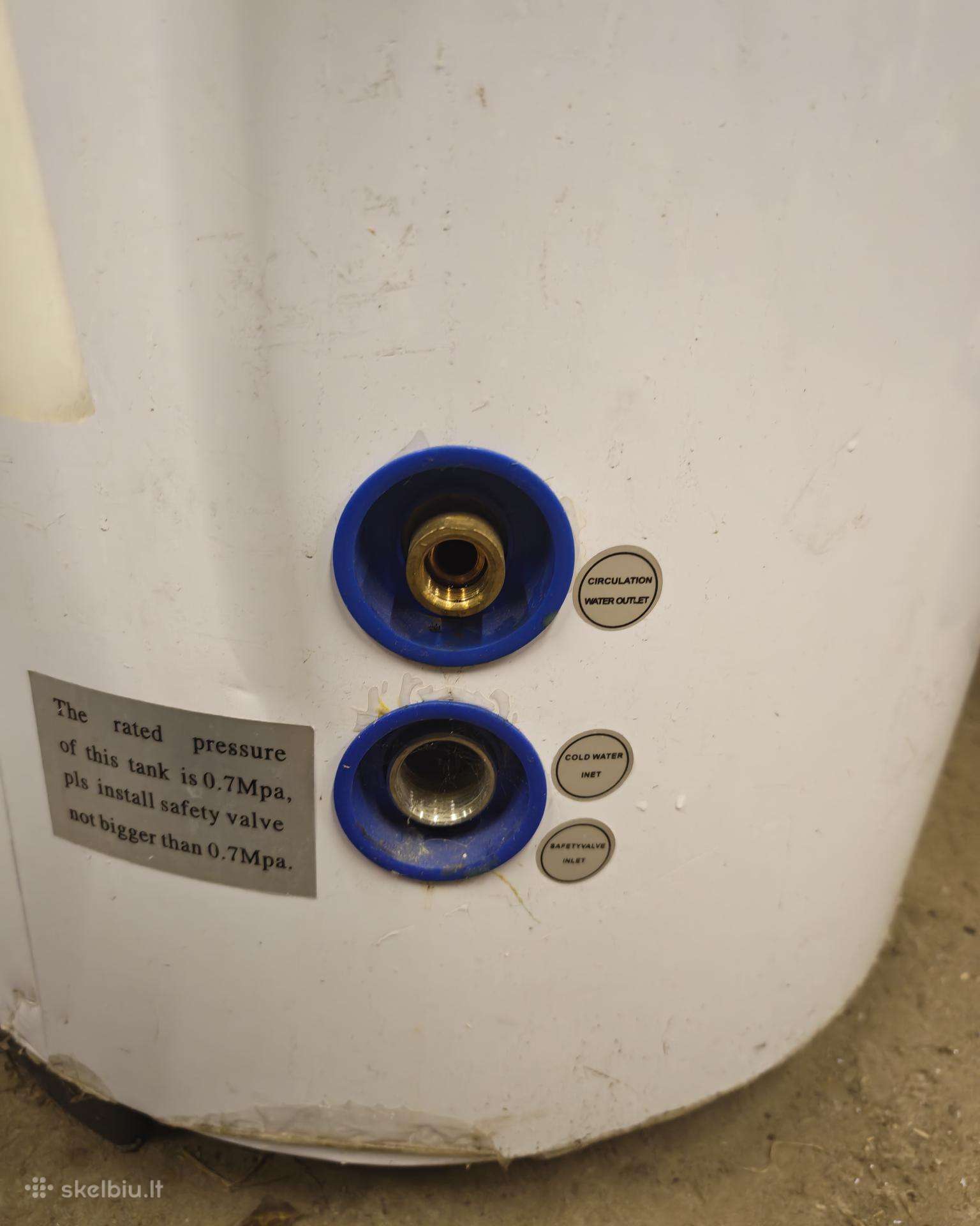 Nerūdijančio plieno 200l boileris 2 gyvatukai