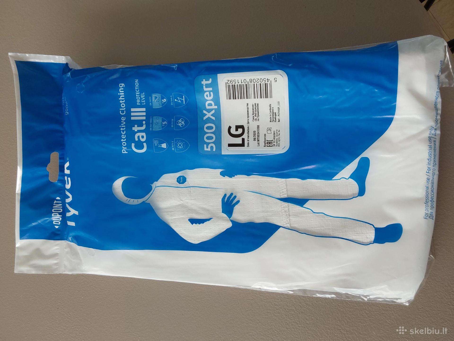 Dupont Tyvek 500 Xpert kombinezonai – L, XL, 2xl