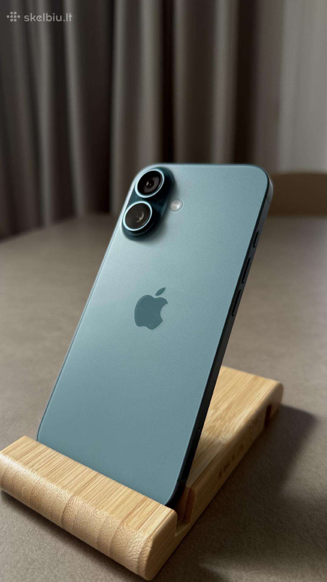 iPhone 16, 128 GB + 11 mėn. Garantija