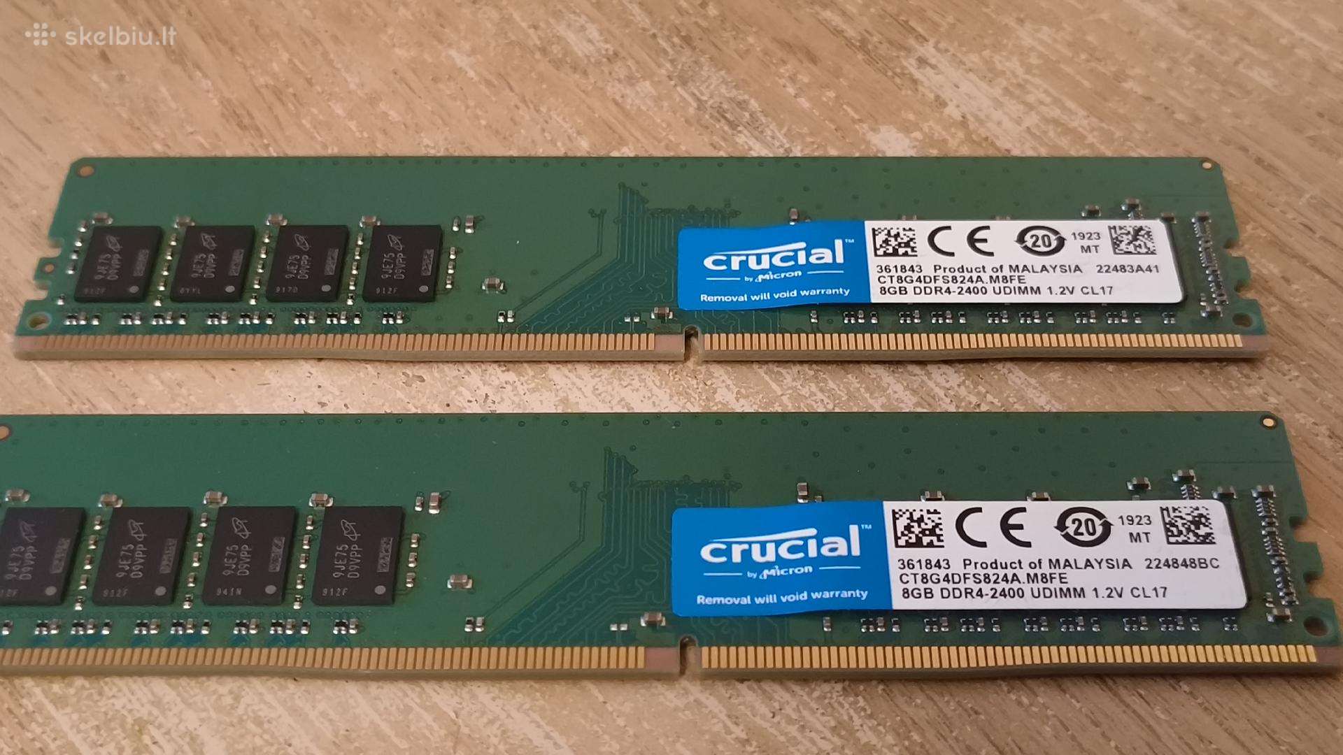 Crucial RAM 16gb (2x8) Ddr4 2400mhz Cl17 1.2v