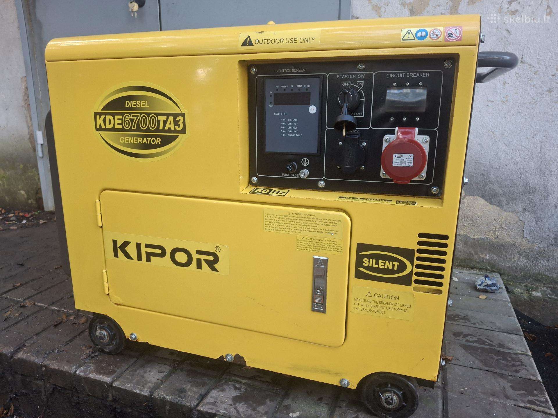 Elektros generatorius Kipor