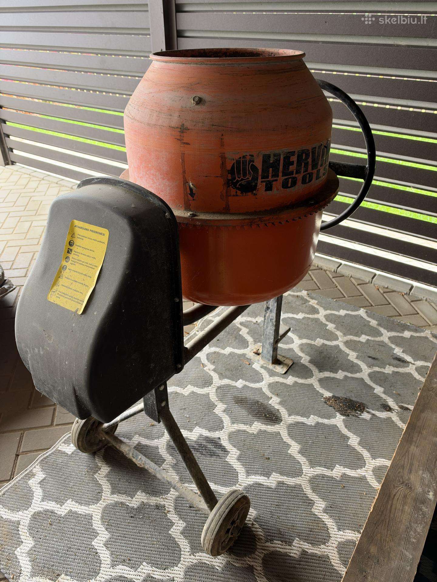 Elektrinė betono maišyklė Hervin Tools, 120l